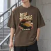 "HELP YOURSELF To your own plate." Men's Oversized Heavyweight Crewneck T-Shirt