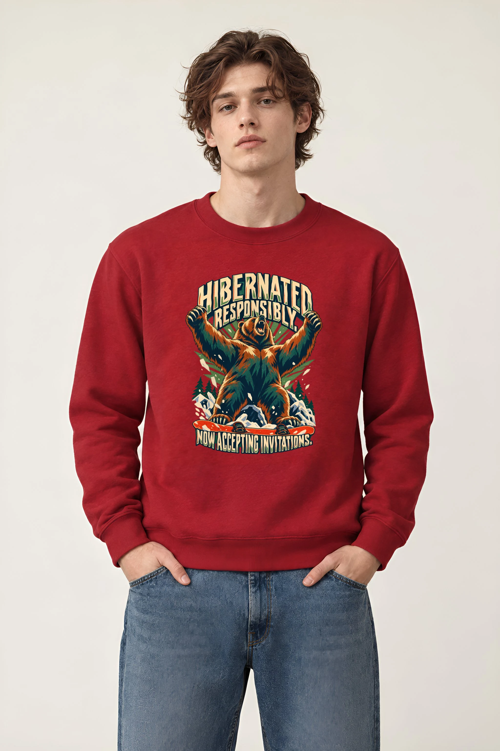 "Hibernated Responsibly" Unisex Crewneck Sweatshirt