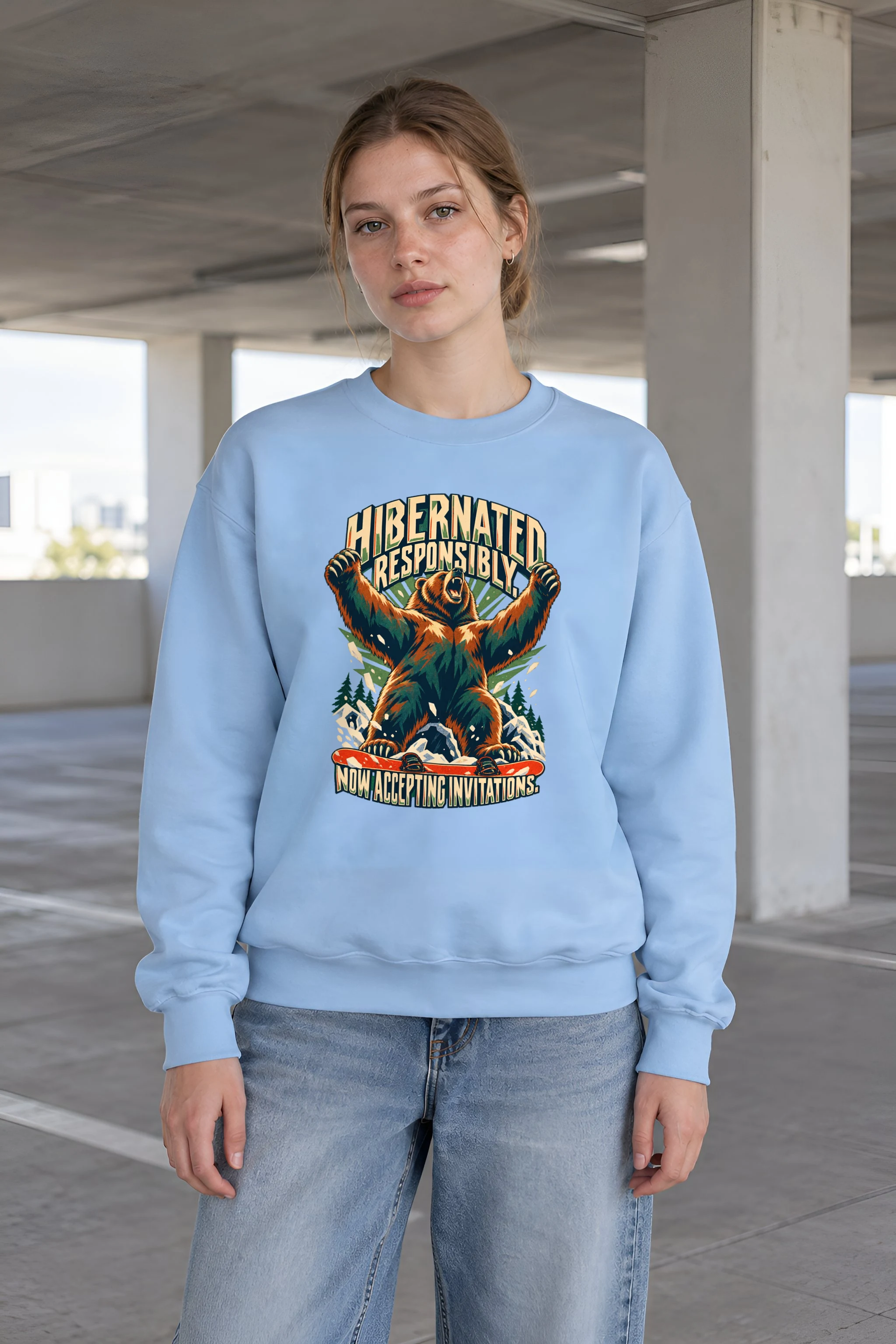 "Hibernated Responsibly" Unisex Crewneck Sweatshirt