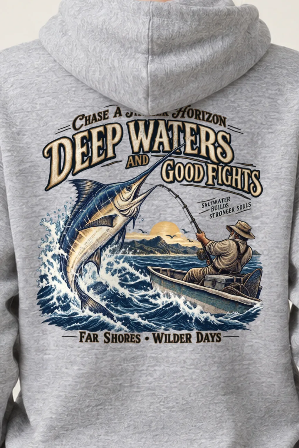 "Higher Horizon" 1 Pullover Hoodie - the graphic up close