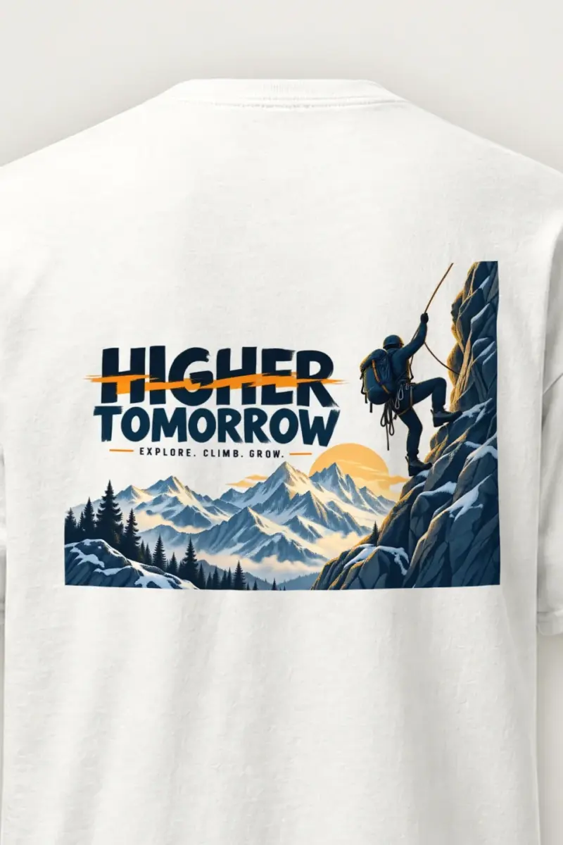 "Higher Tomorrow" Heavyweight Unisex Crewneck T-shirt