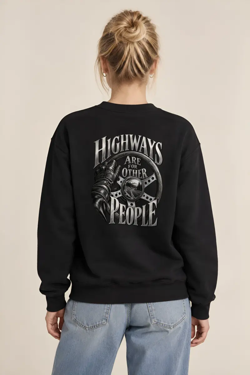 "Highways Are for Other People" Heavy Blend Unisex Crewneck Sweatshirt