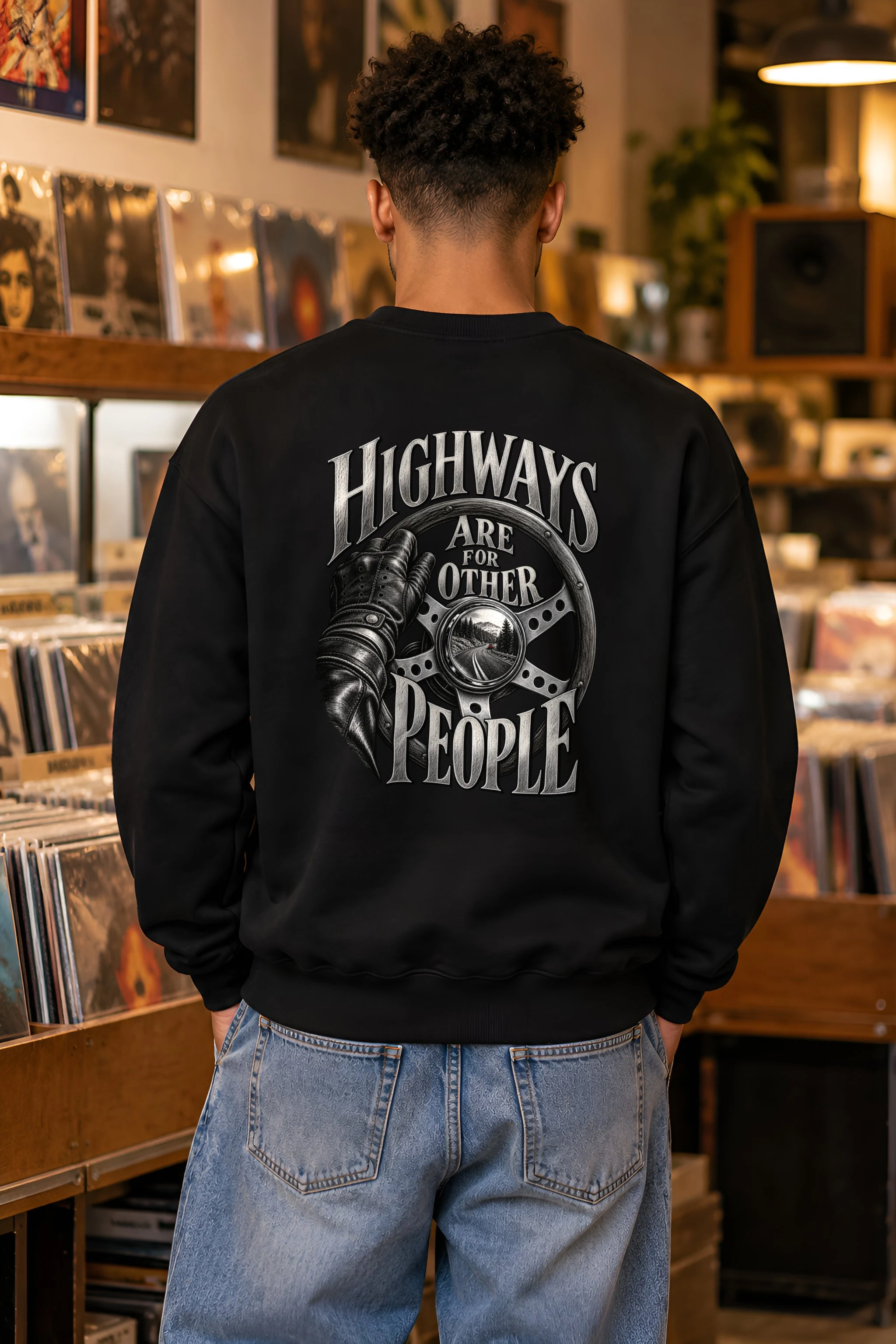 "Highways Are for Other People" Heavy Blend Unisex Crewneck Sweatshirt