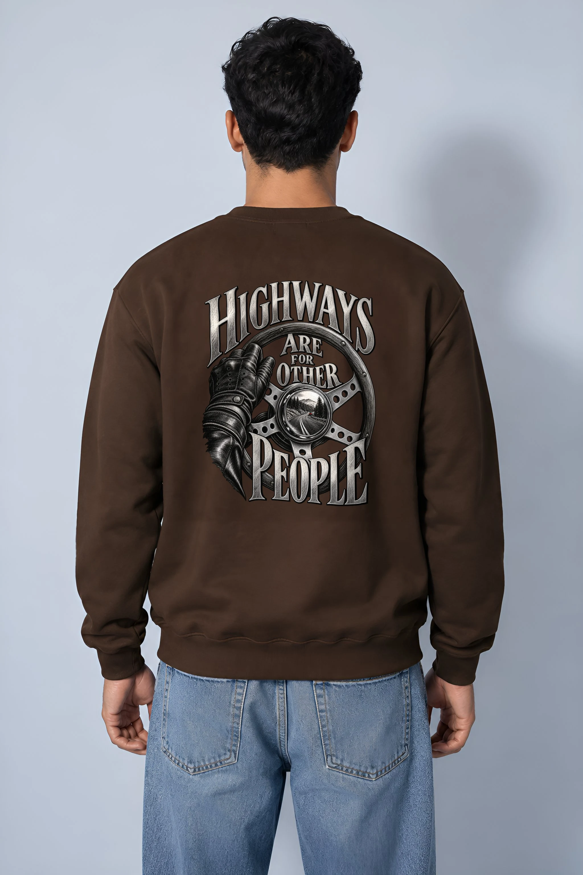 "Highways Are for Other People" Heavy Blend Unisex Crewneck Sweatshirt