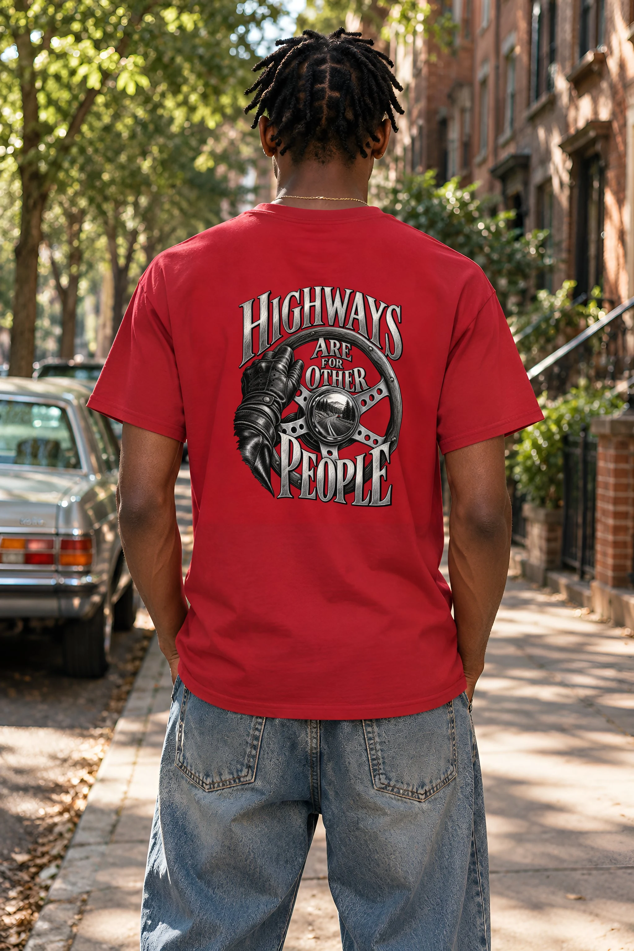 "Highways Are for Other People" Heavyweight Unisex Crewneck T-shirt