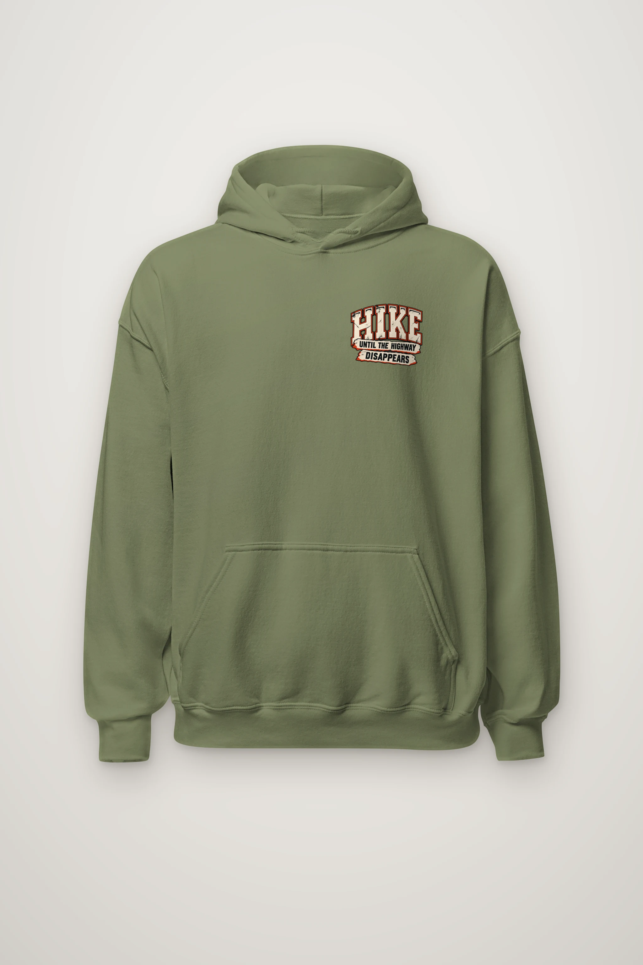 "Hike Until the Highway Disappears" Heavy Blend Unisex Pullover Hoodie