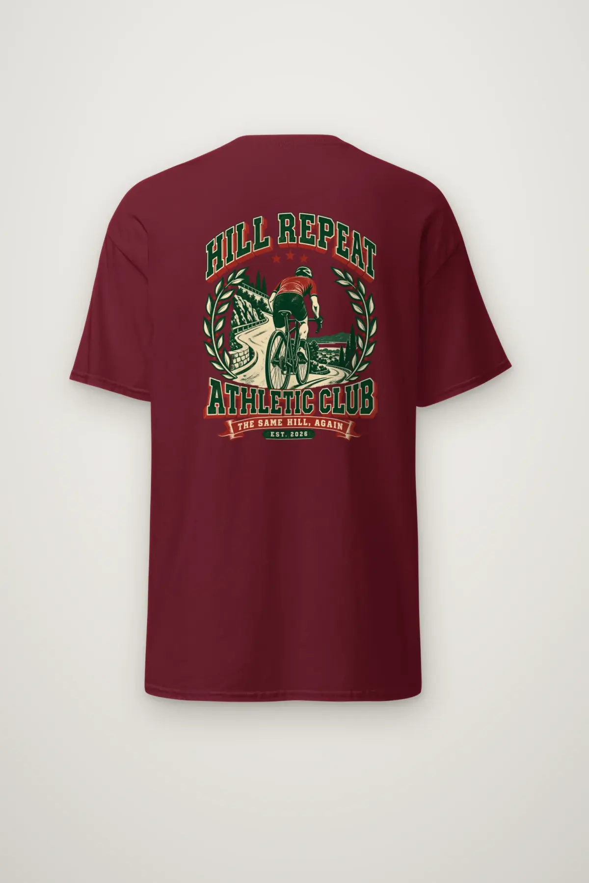 "Hill Repeat Athletic Club" Heavyweight Unisex Crewneck T-shirt
