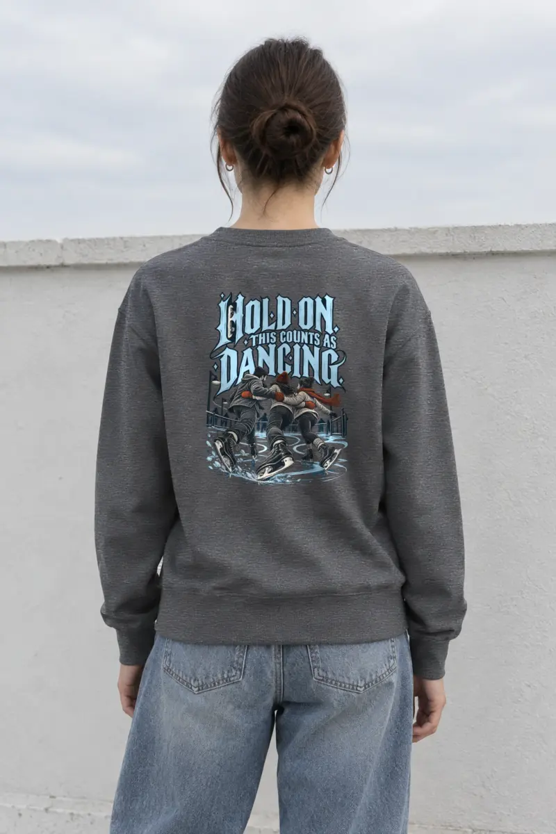 "Hold On, This Counts as Dancing" Heavy Blend Unisex Crewneck Sweatshirt