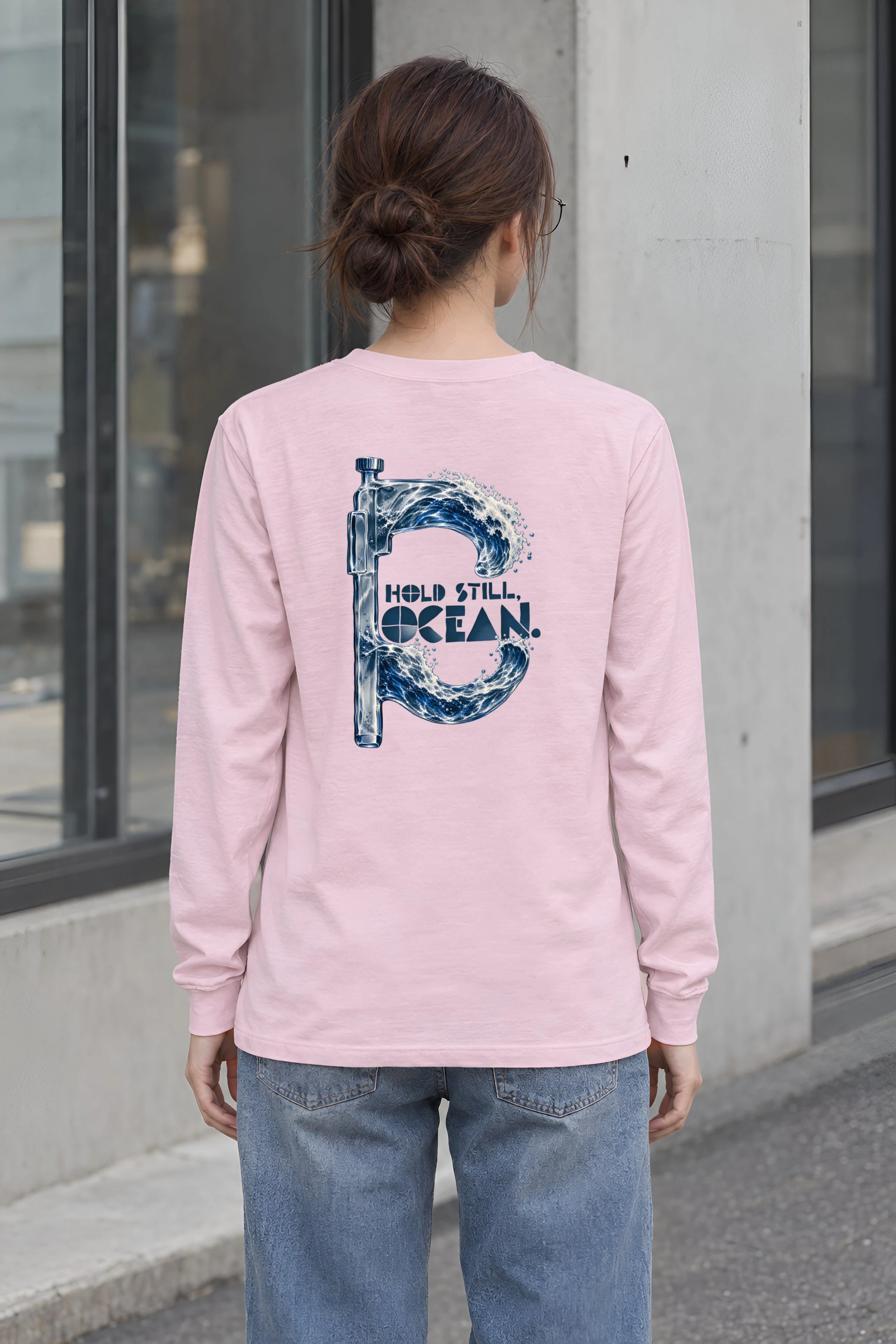 "Hold Still Ocean" Unisex Longsleeve T-shirt