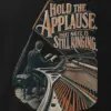 "Hold the Applause" Men's Oversized Heavyweight Crewneck T-Shirt