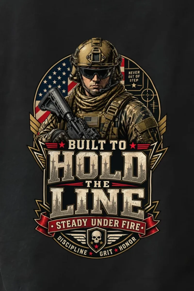 "Hold The Line" Heavyweight Unisex Crewneck T-shirt