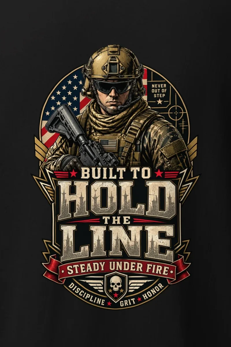 "Hold The Line" Heavyweight Unisex Crewneck T-shirt
