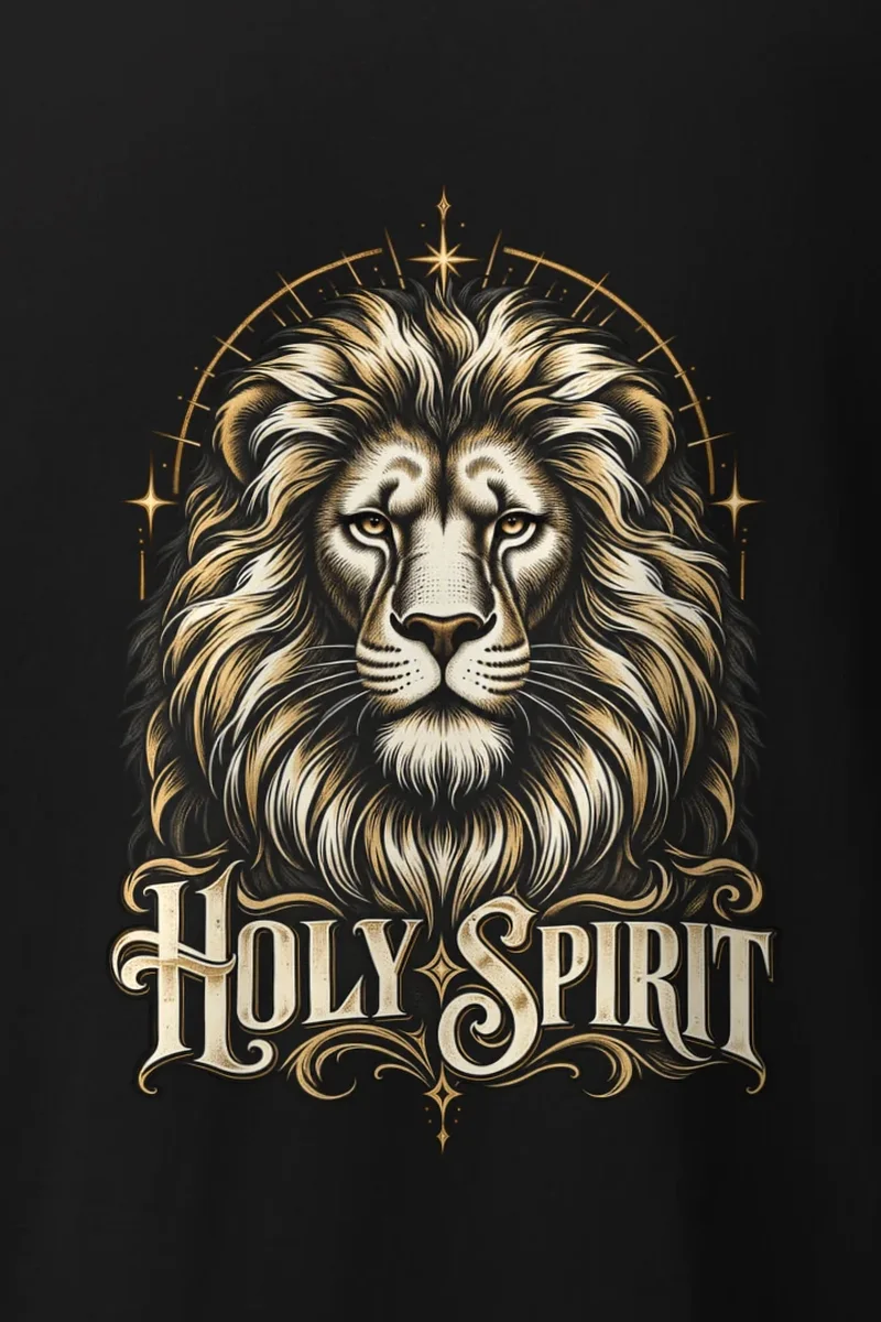 "Holy Spirit Lion" Heavyweight Unisex Crewneck T-shirt