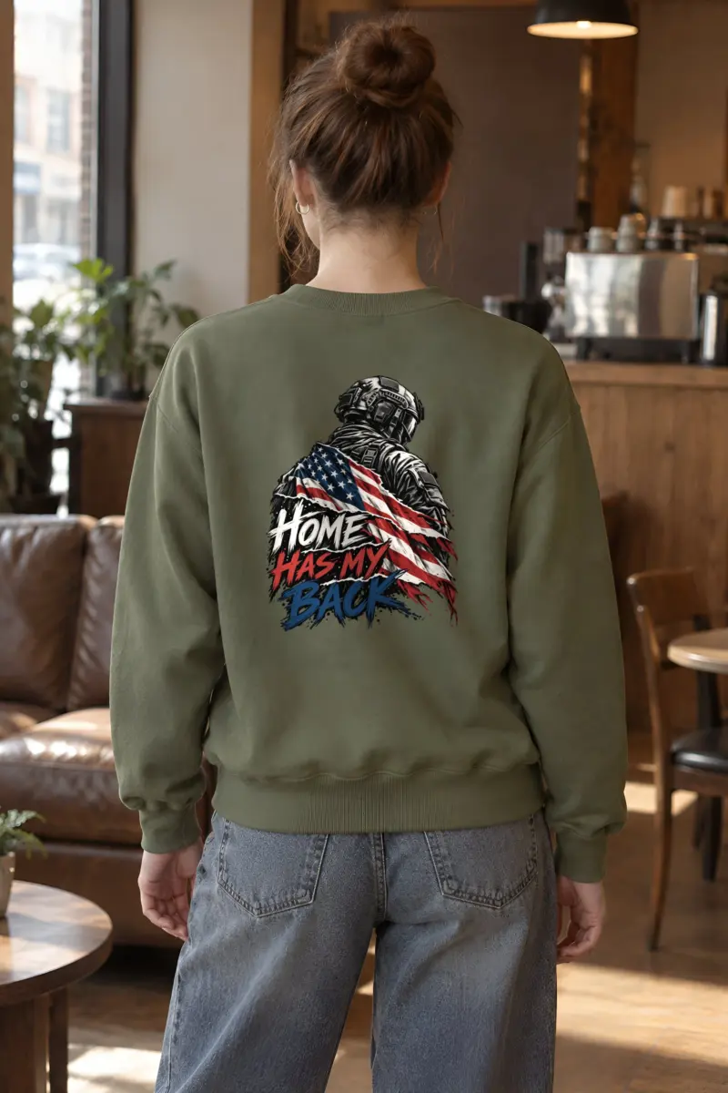 “Home Has My Back” Heavy Blend Unisex Crewneck Sweatshirt