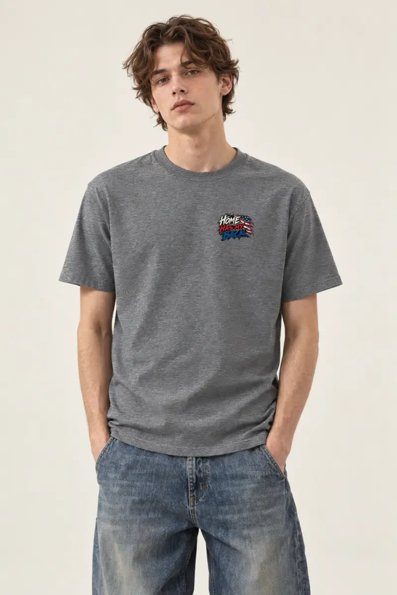 "Home Has My Back" Heavyweight Unisex Crewneck T-shirt