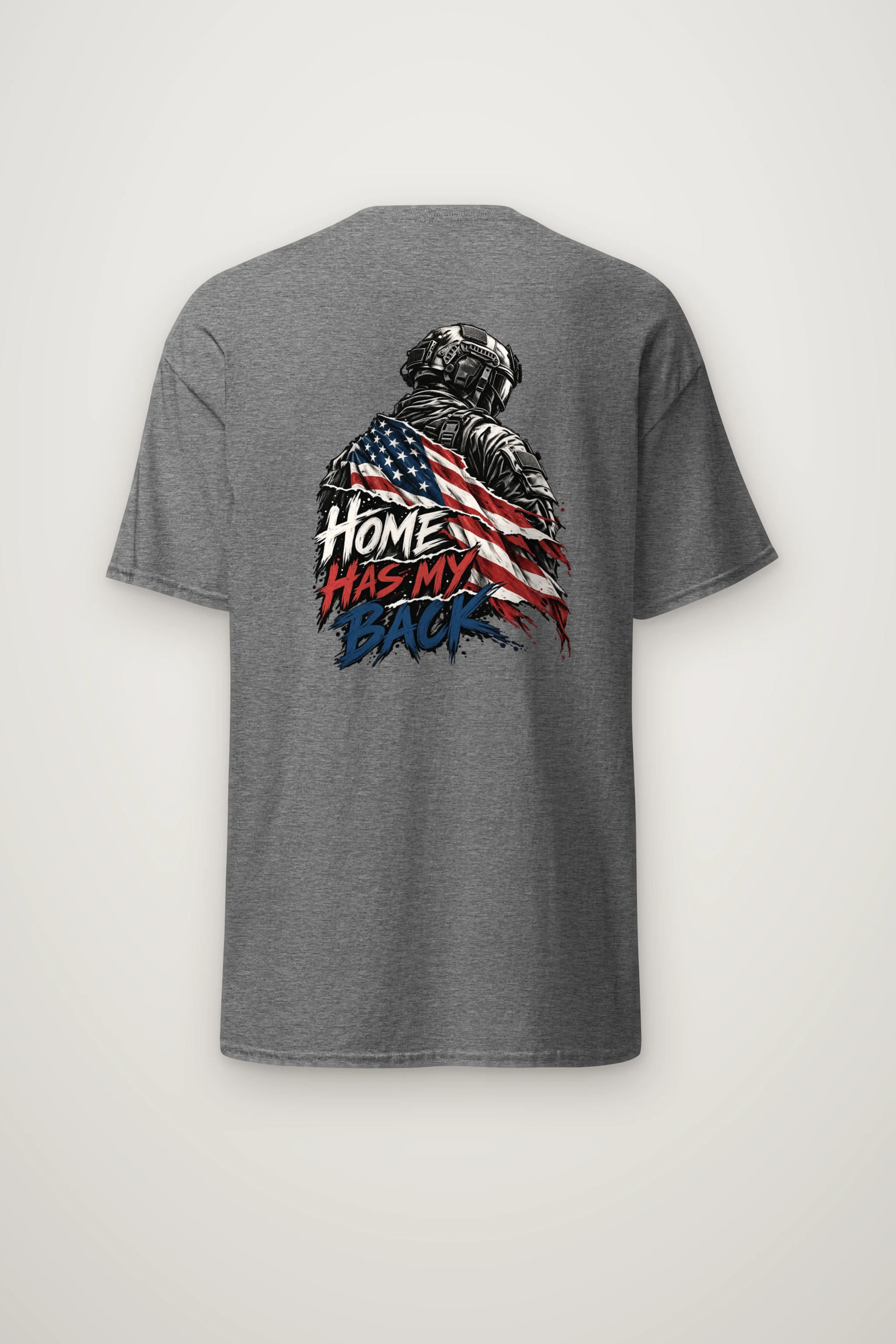 "Home Has My Back" Heavyweight Unisex Crewneck T-shirt