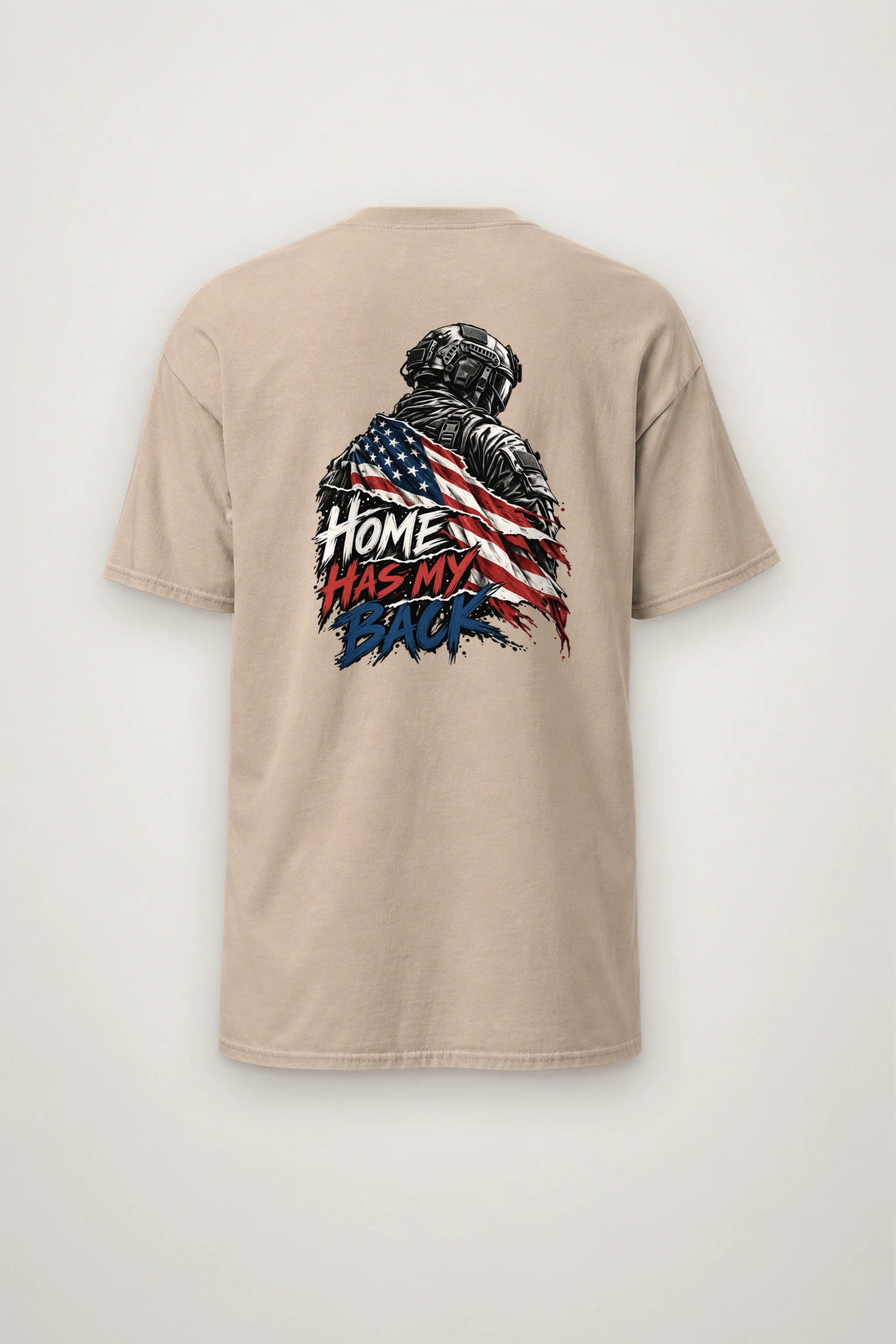 "Home Has My Back" Heavyweight Unisex Crewneck T-shirt