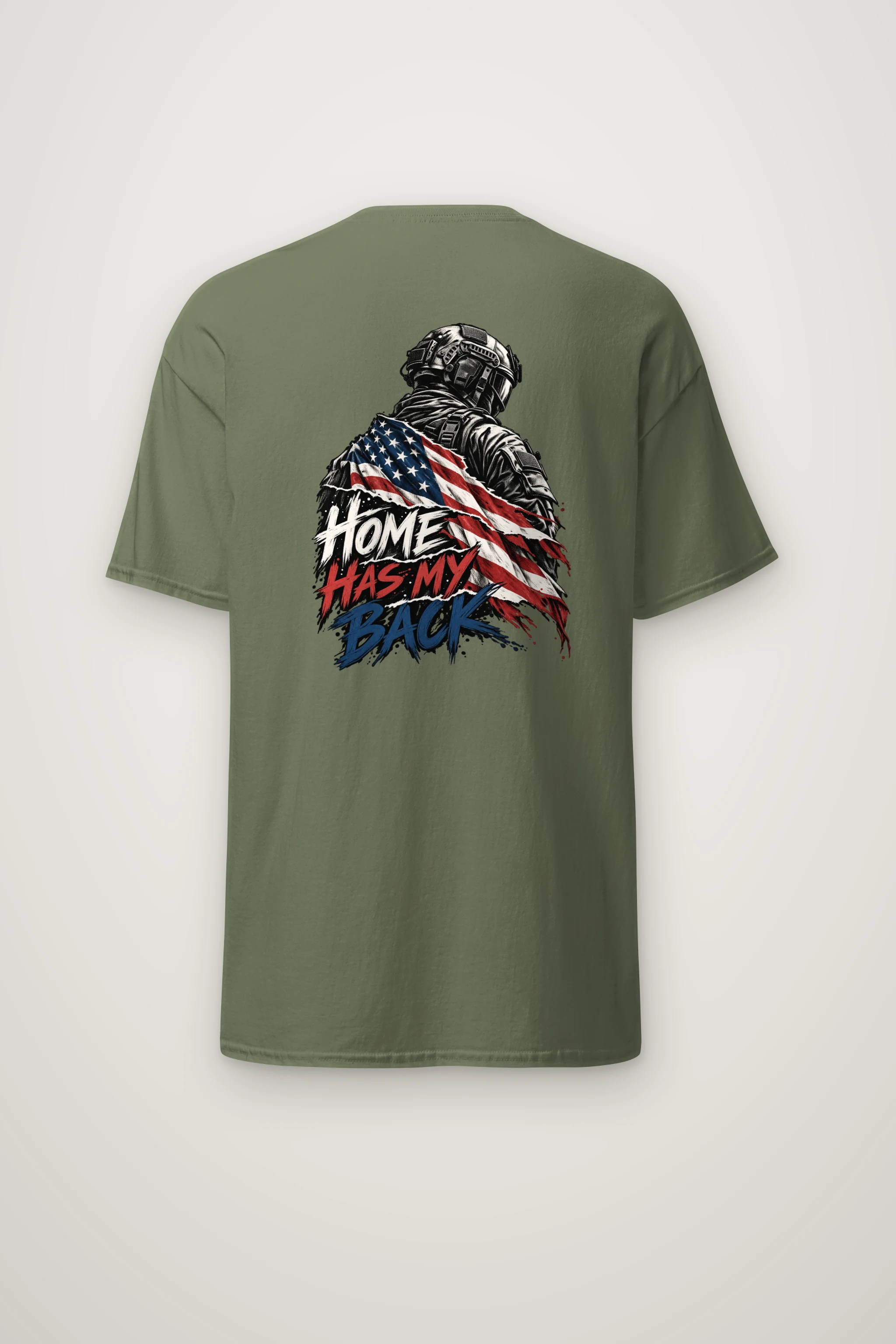 "Home Has My Back" Heavyweight Unisex Crewneck T-shirt