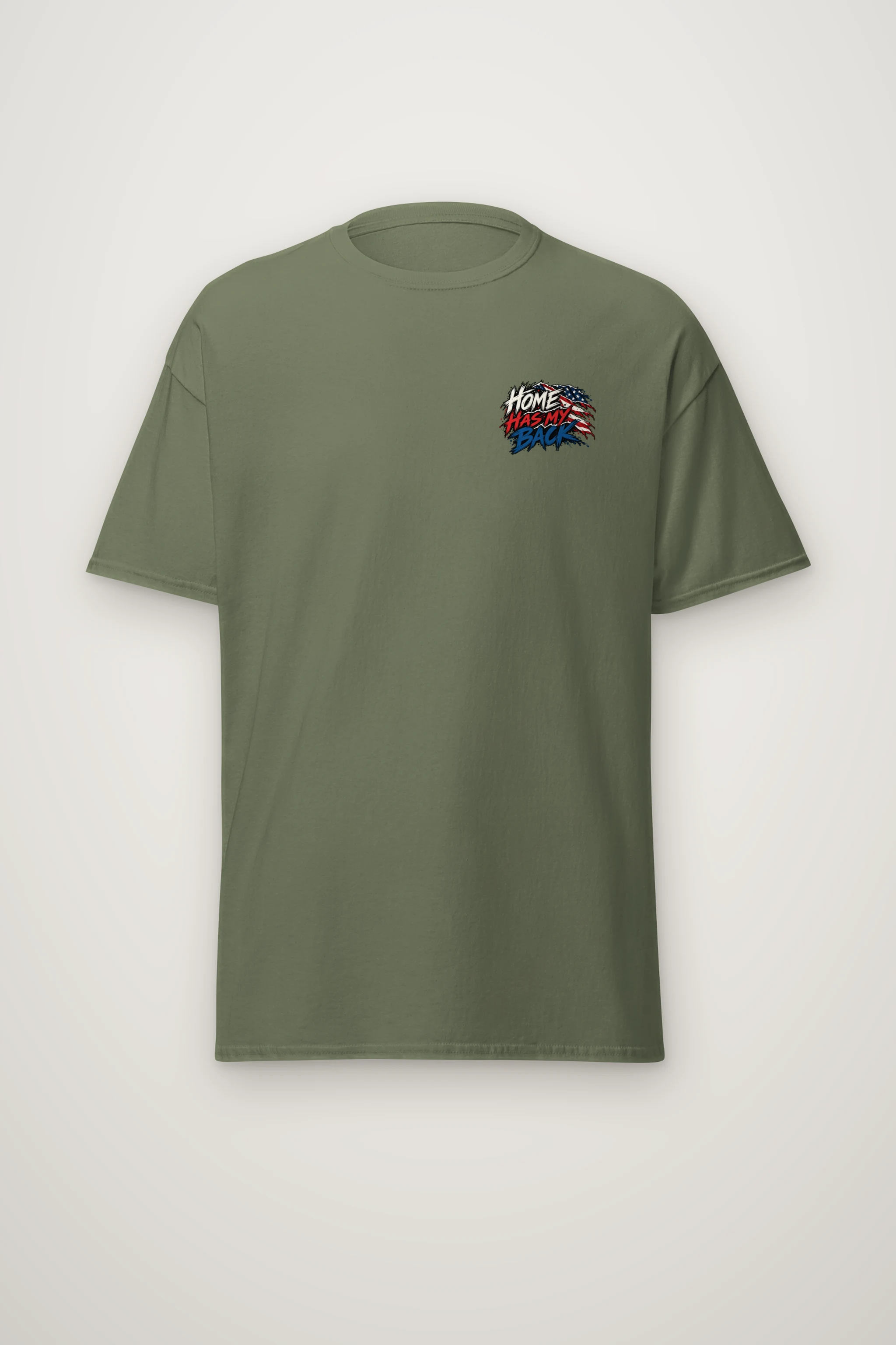 "Home Has My Back" Heavyweight Unisex Crewneck T-shirt