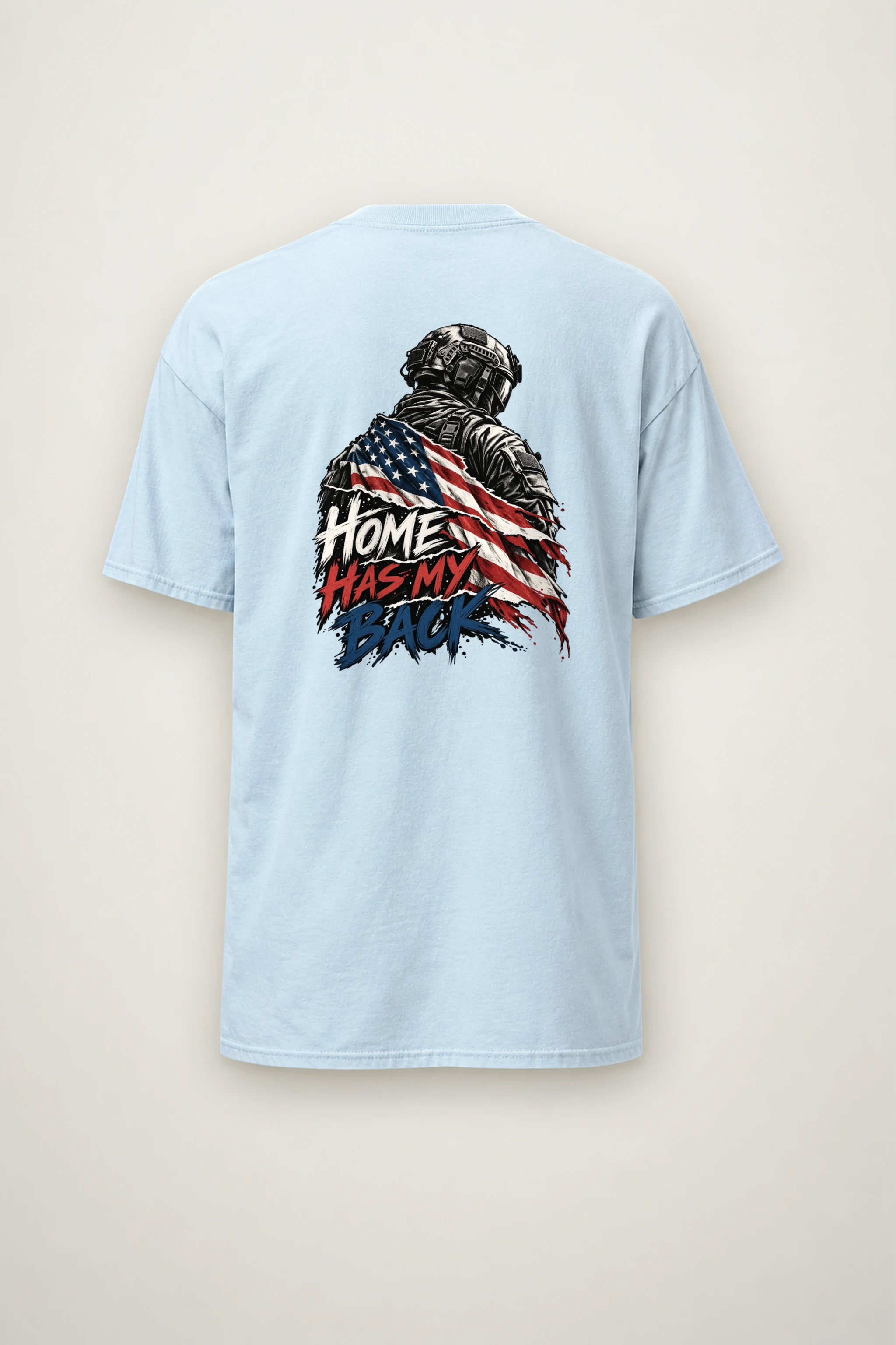 "Home Has My Back" Heavyweight Unisex Crewneck T-shirt
