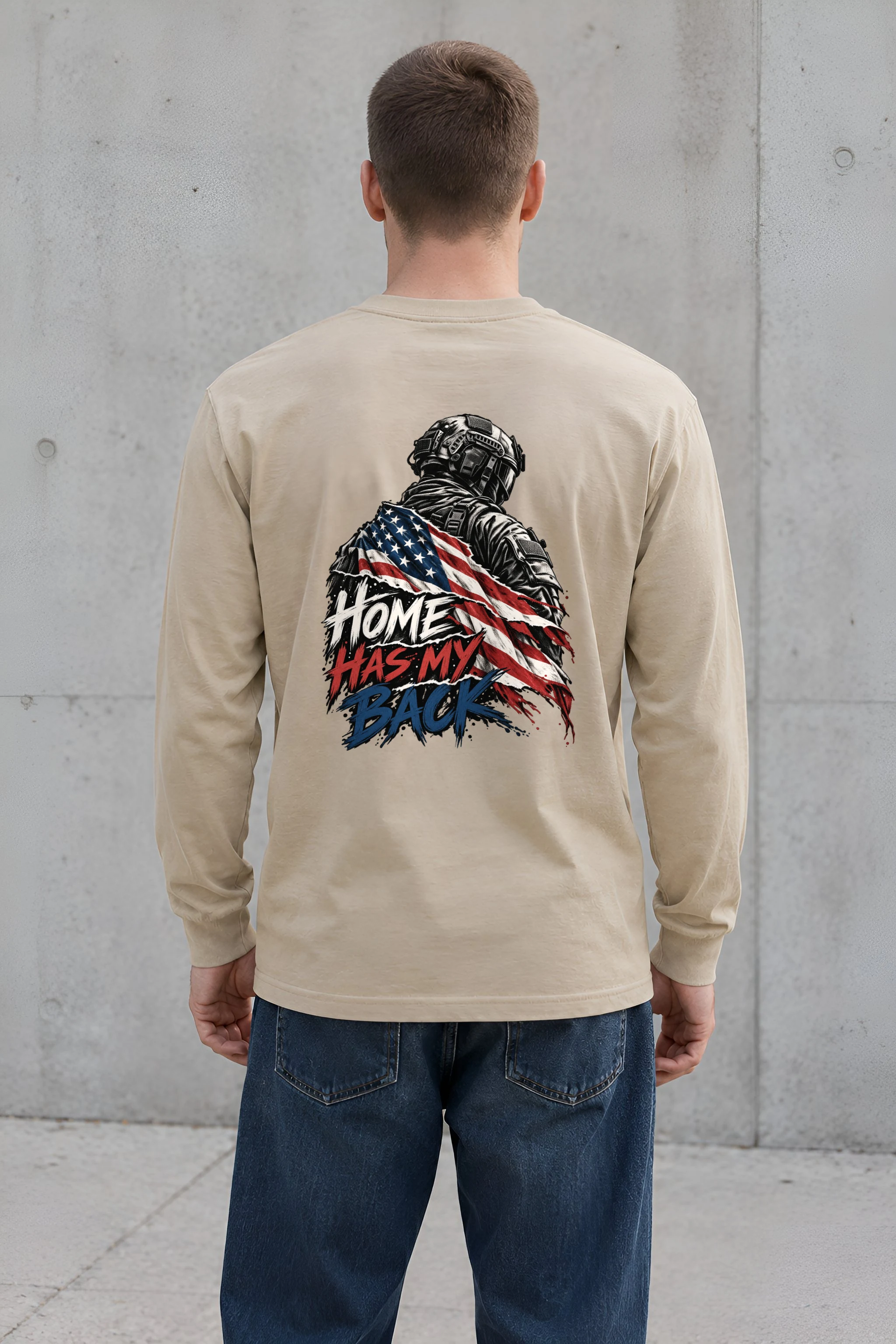 "Home Has My Back" Unisex Longsleeve T-shirt