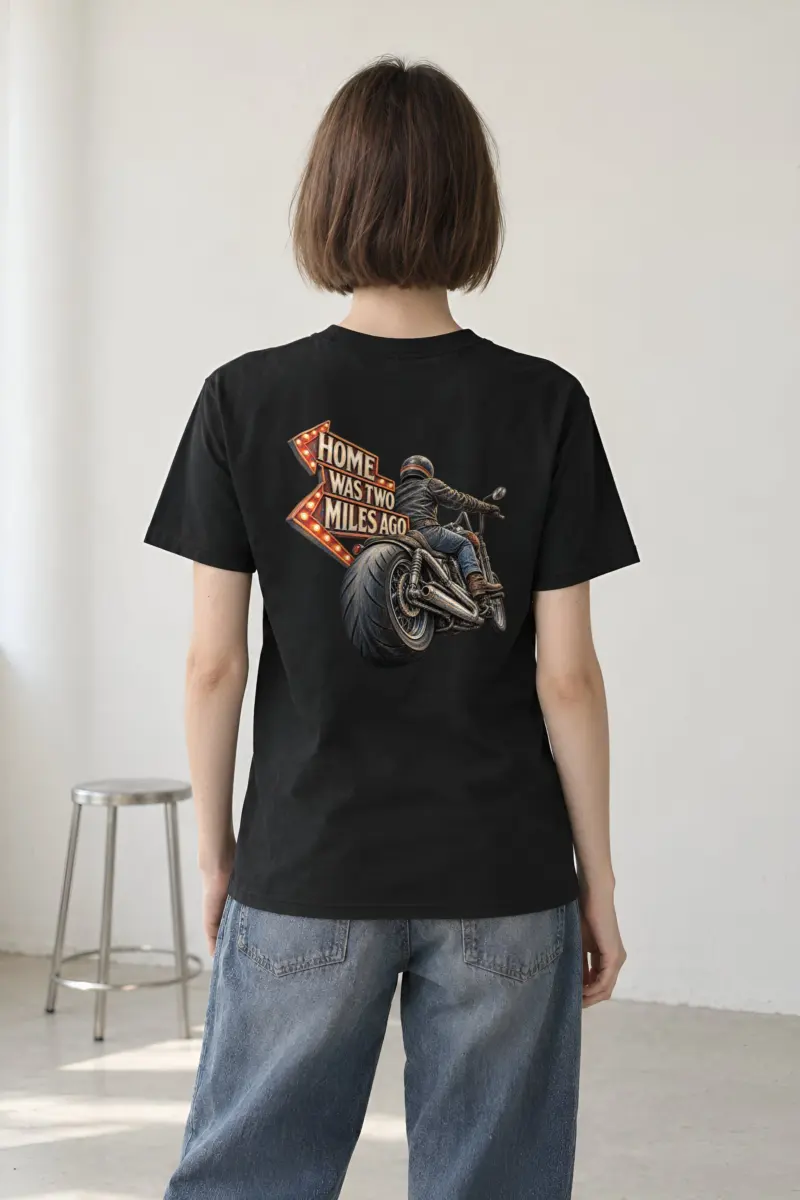 "Home Was Two Miles Ago" Heavyweight Unisex Crewneck T-shirt