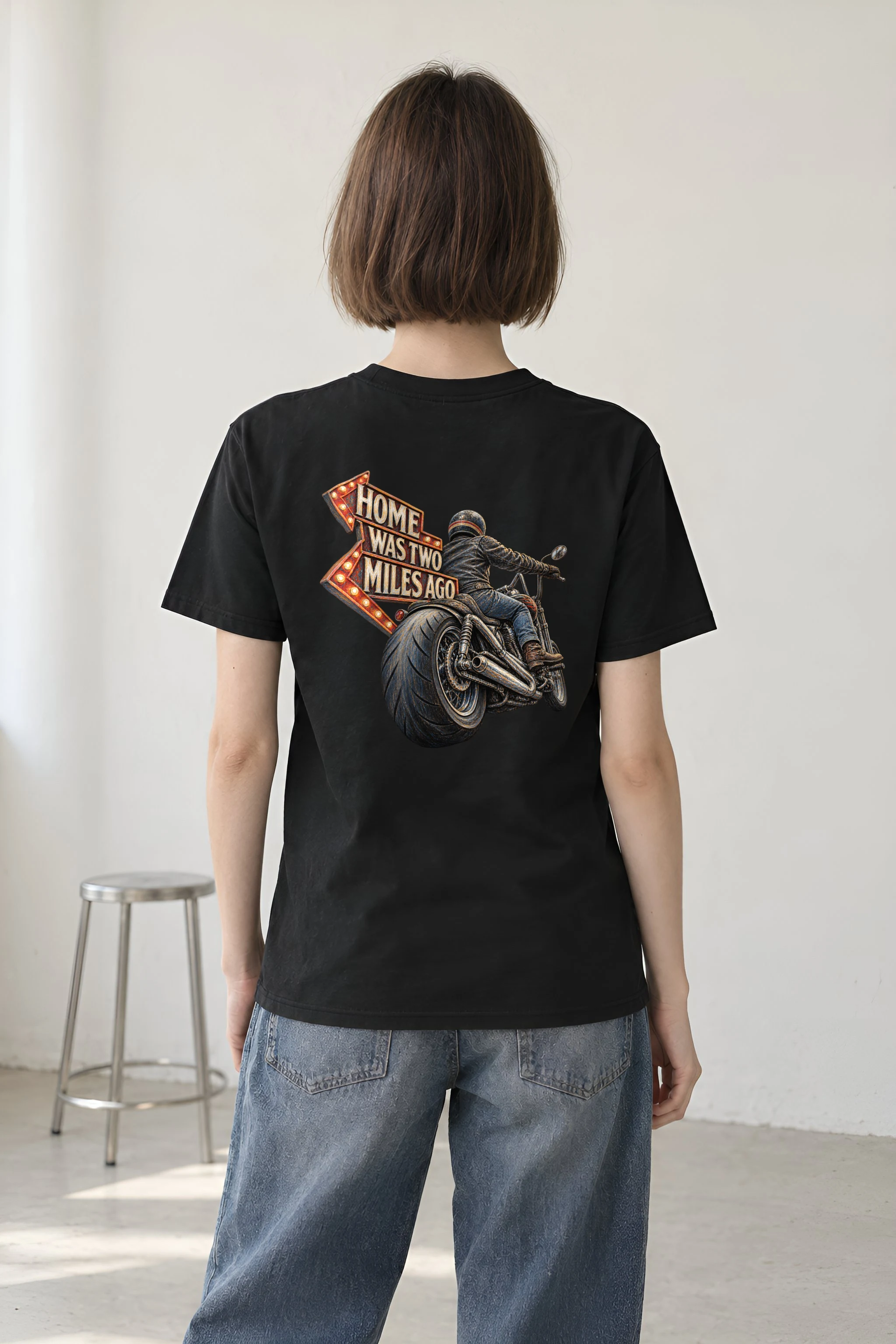 "Home Was Two Miles Ago" Heavyweight Unisex Crewneck T-shirt