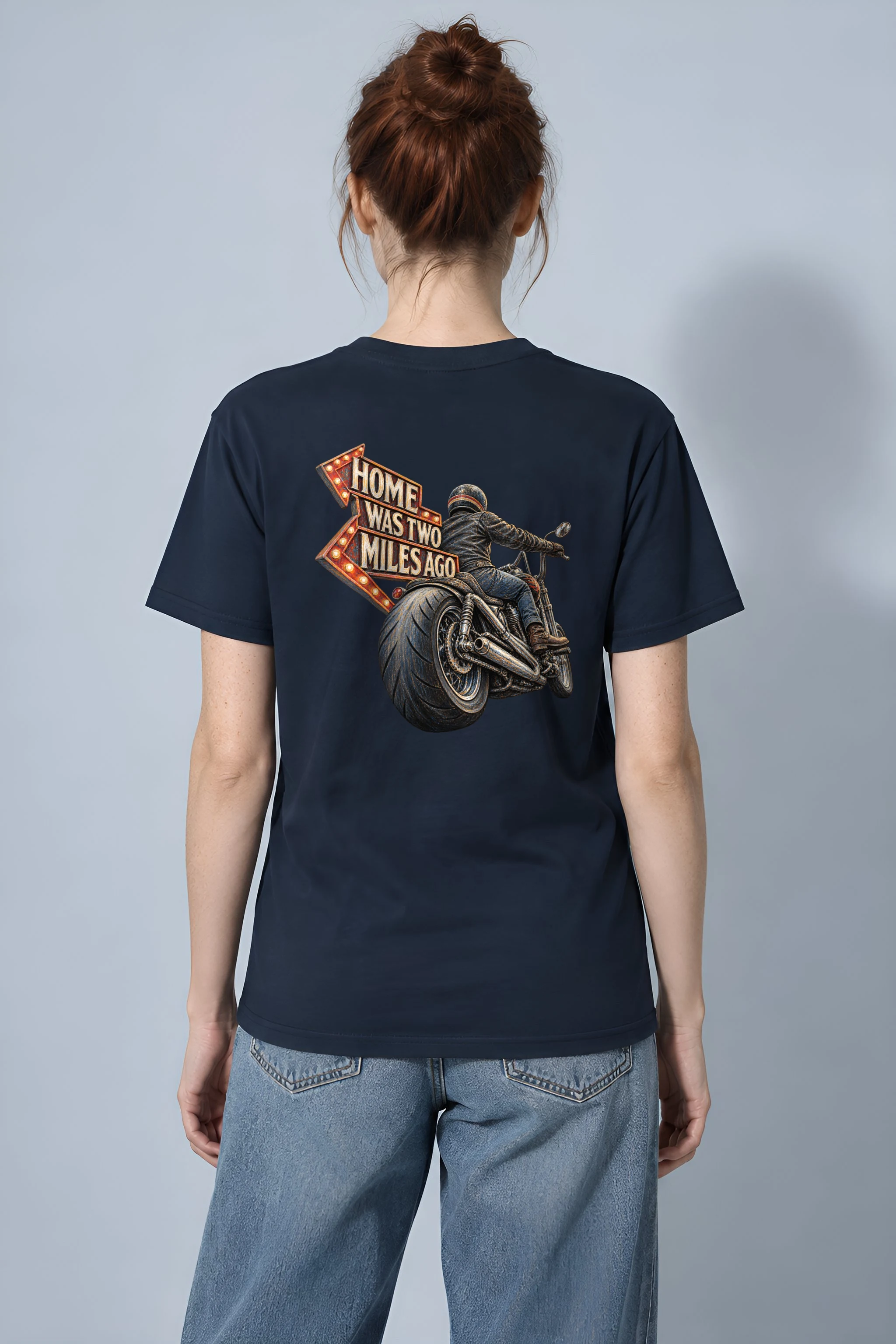 "Home Was Two Miles Ago" Heavyweight Unisex Crewneck T-shirt