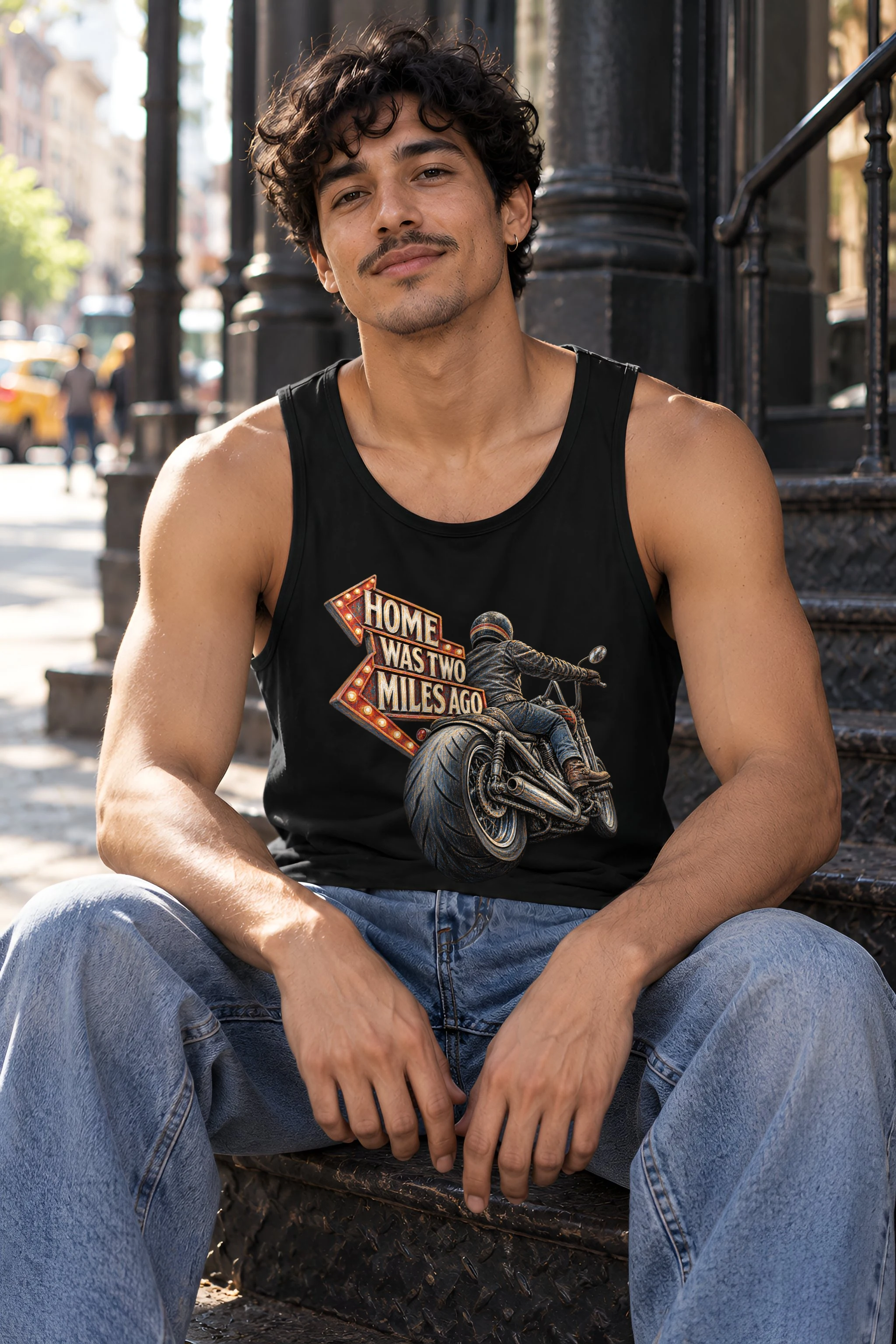 "Home Was Two Miles Ago" Unisex Jersey Tank