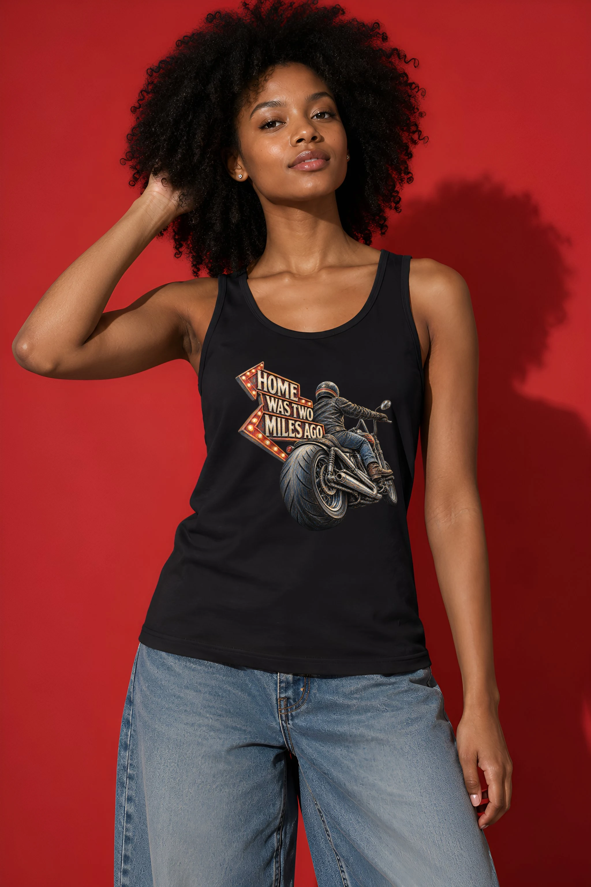 "Home Was Two Miles Ago" Unisex Jersey Tank