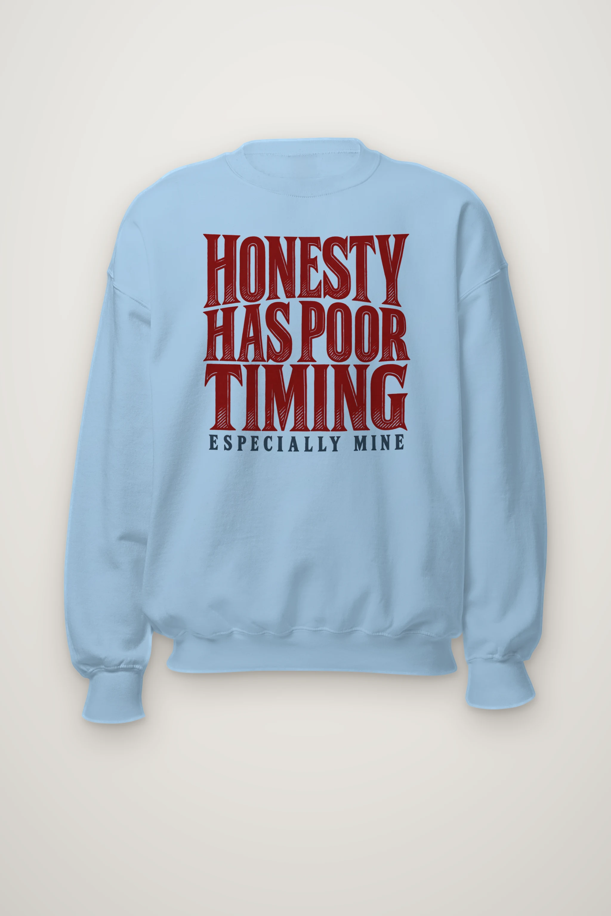 "Honesty Has Poor Timing" Heavy Blend Unisex Crewneck Sweatshirt