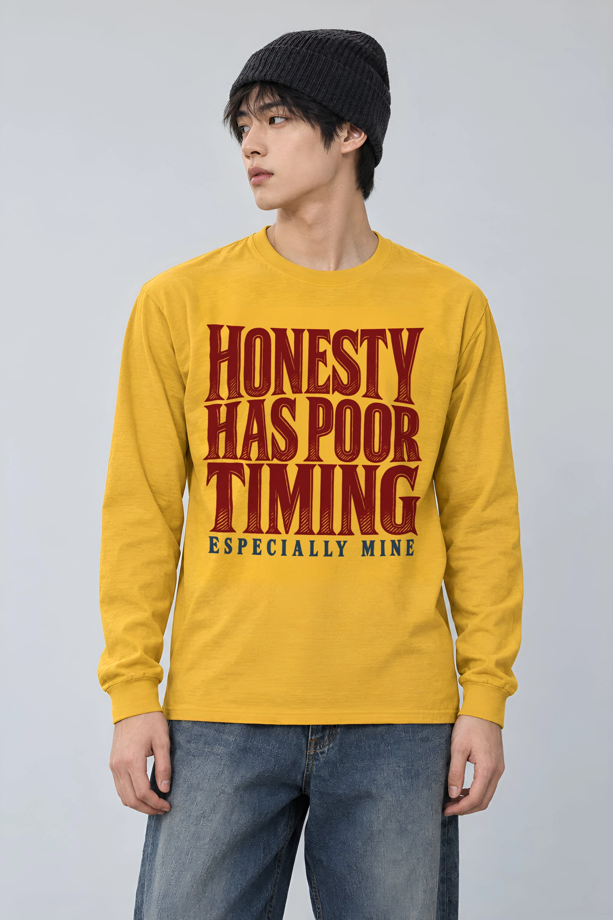 "Honesty Has Poor Timing" Unisex Longsleeve T-shirt