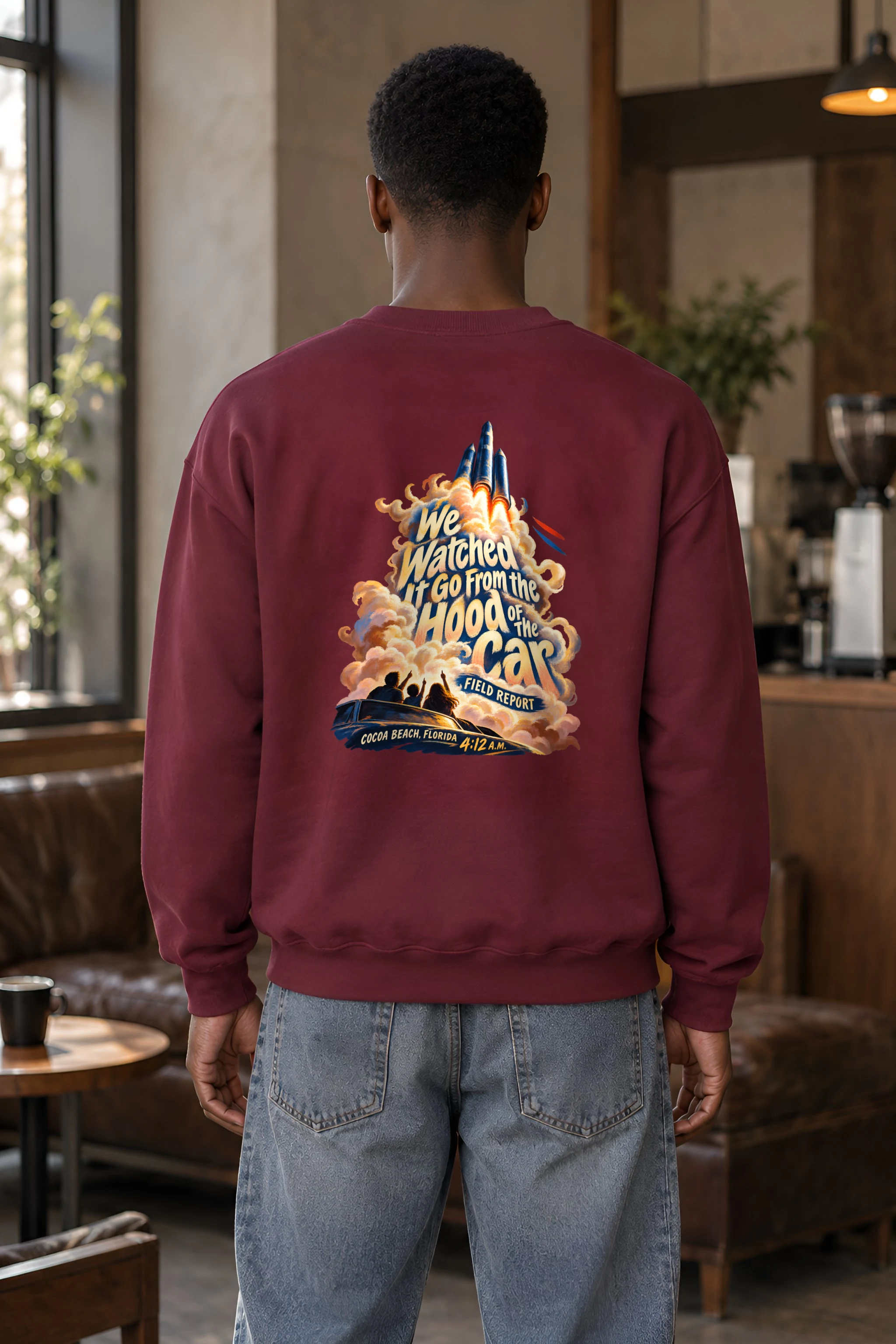 "Hood of the Car" Heavy Blend Unisex Crewneck Sweatshirt