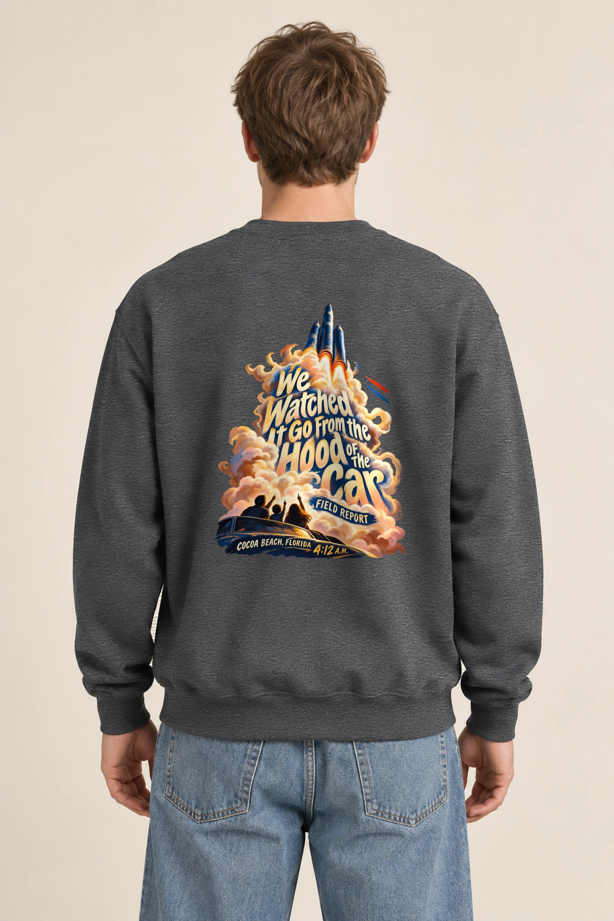 "Hood of the Car" Heavy Blend Unisex Crewneck Sweatshirt