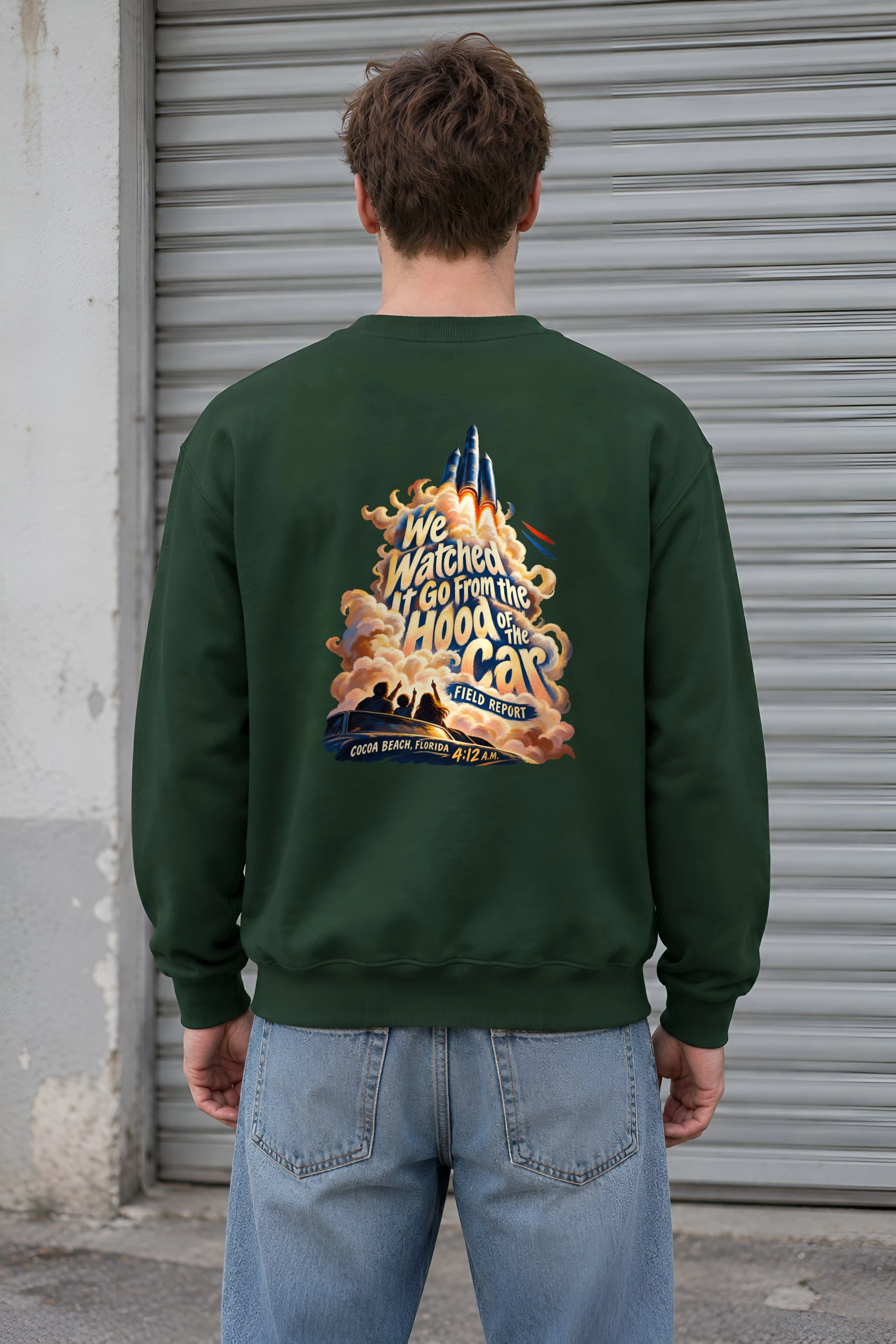 "Hood of the Car" Heavy Blend Unisex Crewneck Sweatshirt