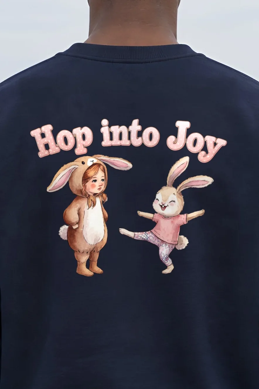 "Hop Into Joy" Heavy Blend Unisex Crewneck Sweatshirt
