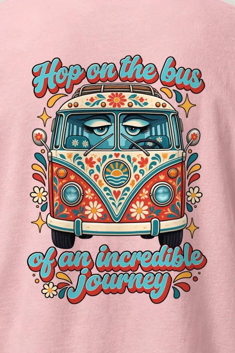 "Hop On The Bus" Heavyweight Unisex Crewneck T-shirt