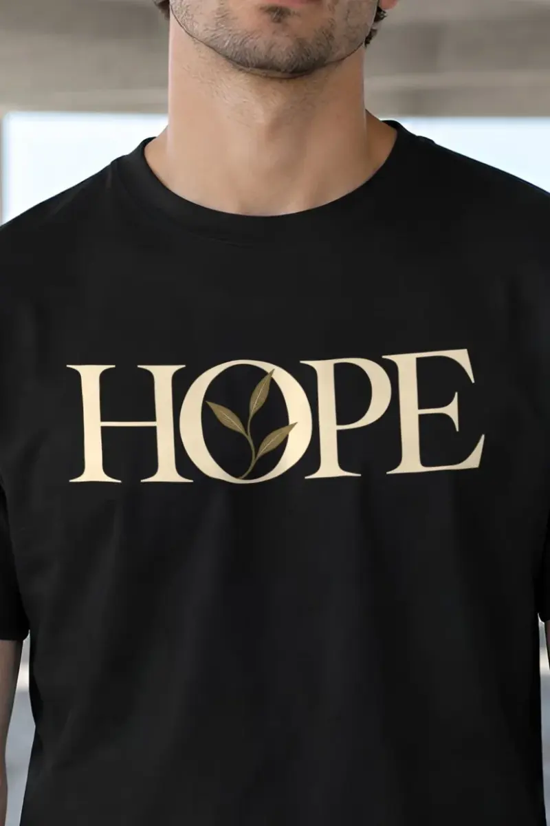 "Hope In Bloom" Heavyweight Unisex Crewneck T-shirt