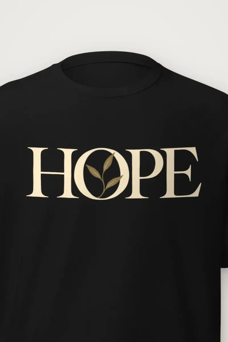 "Hope In Bloom" Heavyweight Unisex Crewneck T-shirt
