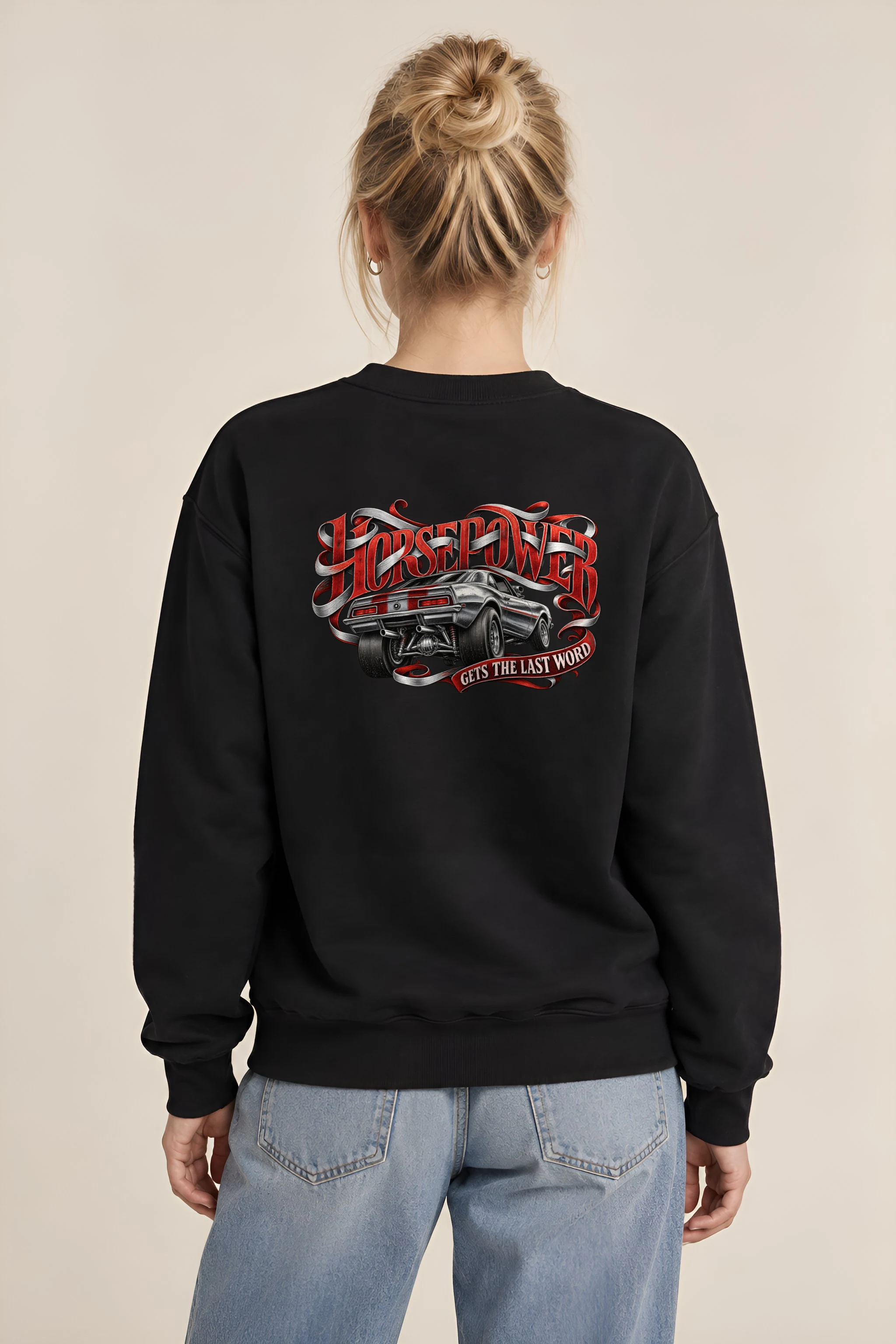 "Horsepower Gets the Last Word" Heavy Blend Unisex Crewneck Sweatshirt