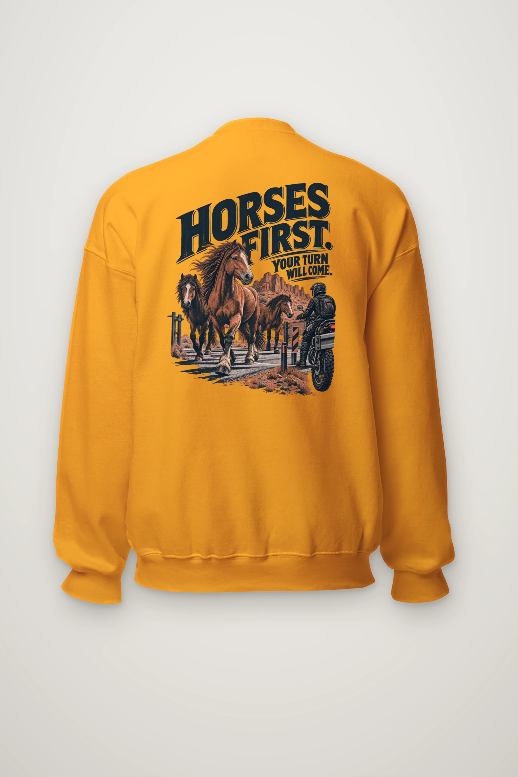 "Horses First" Heavy Blend Unisex Crewneck Sweatshirt