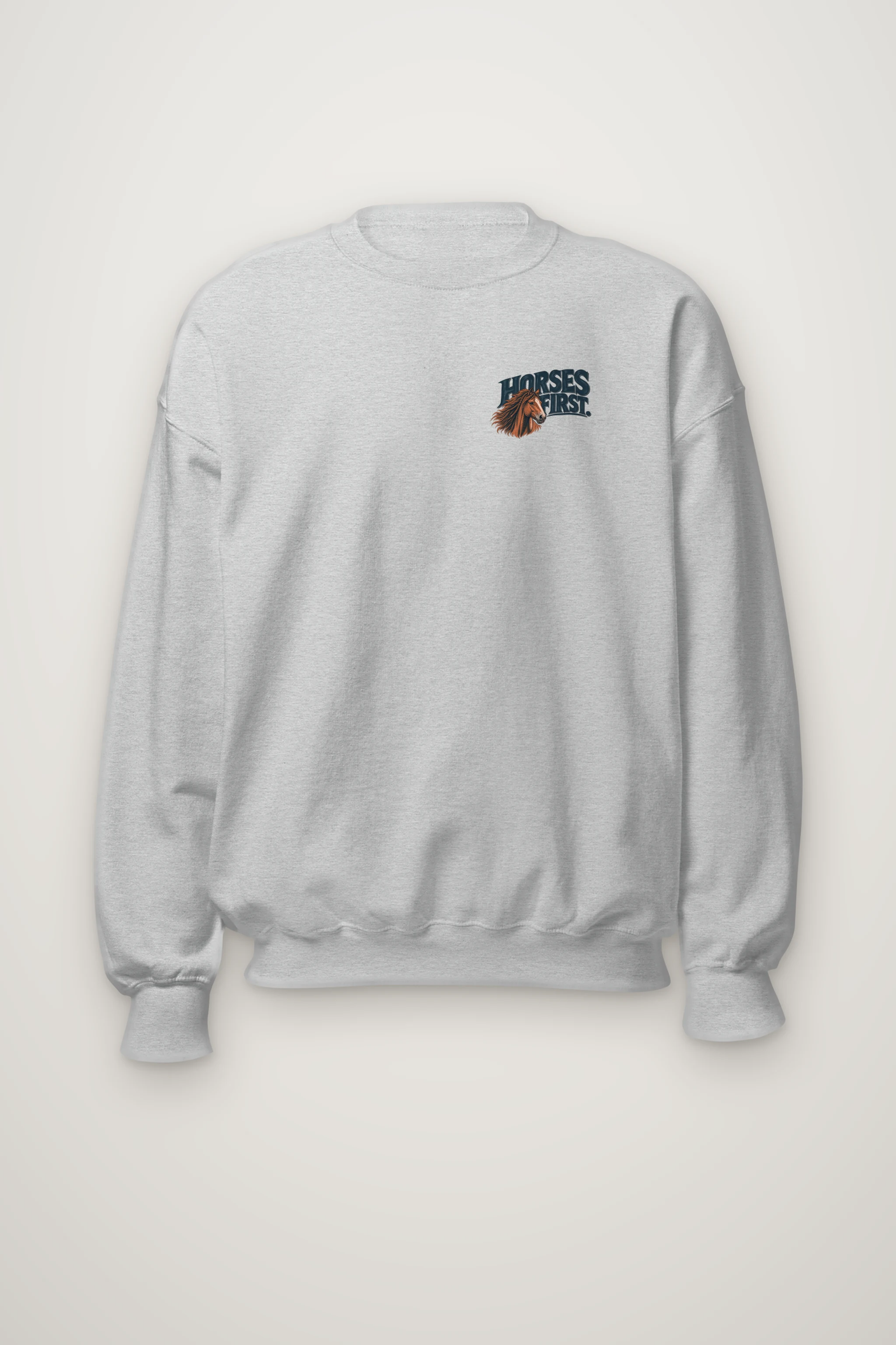 "Horses First" Heavy Blend Unisex Crewneck Sweatshirt