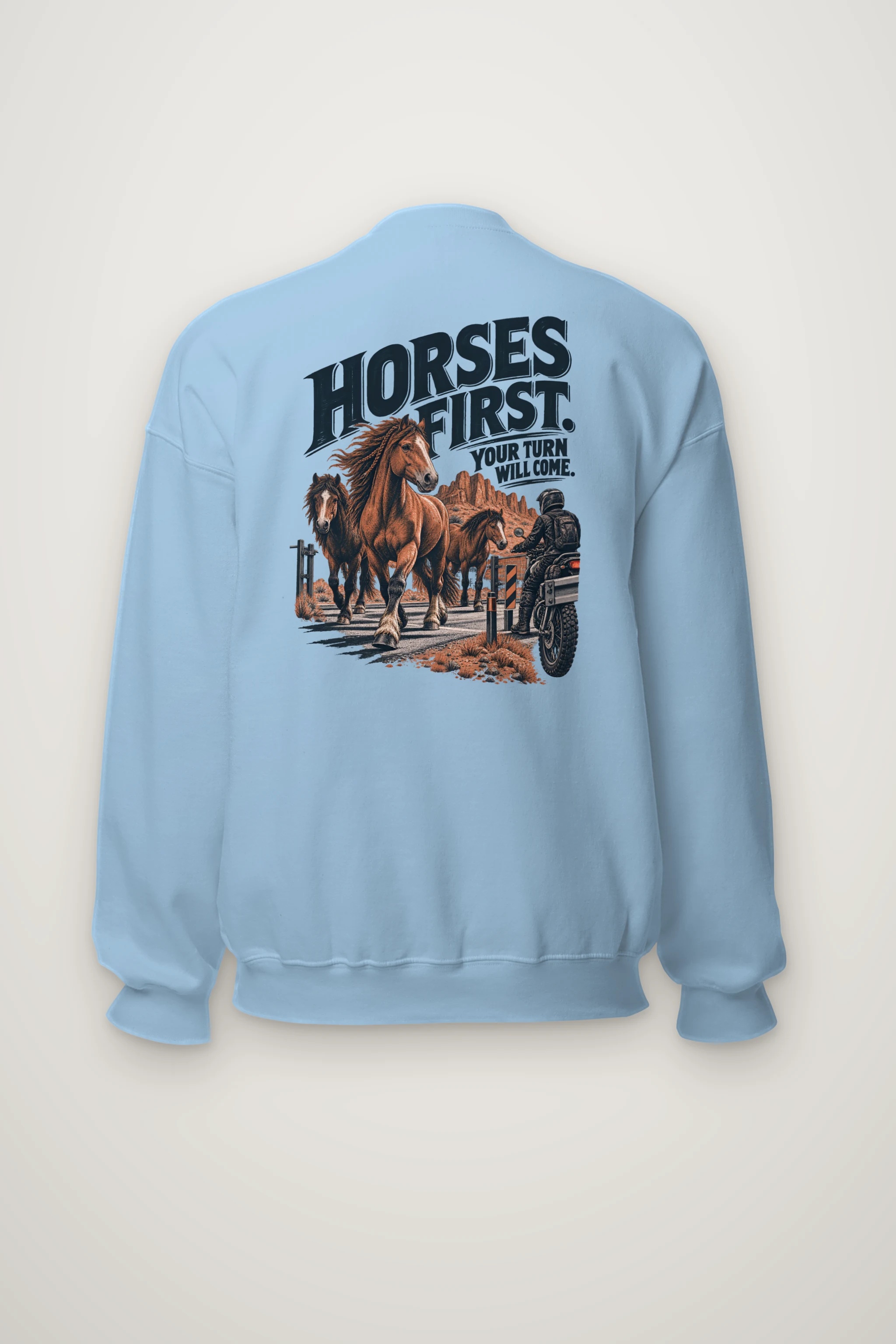 "Horses First" Heavy Blend Unisex Crewneck Sweatshirt