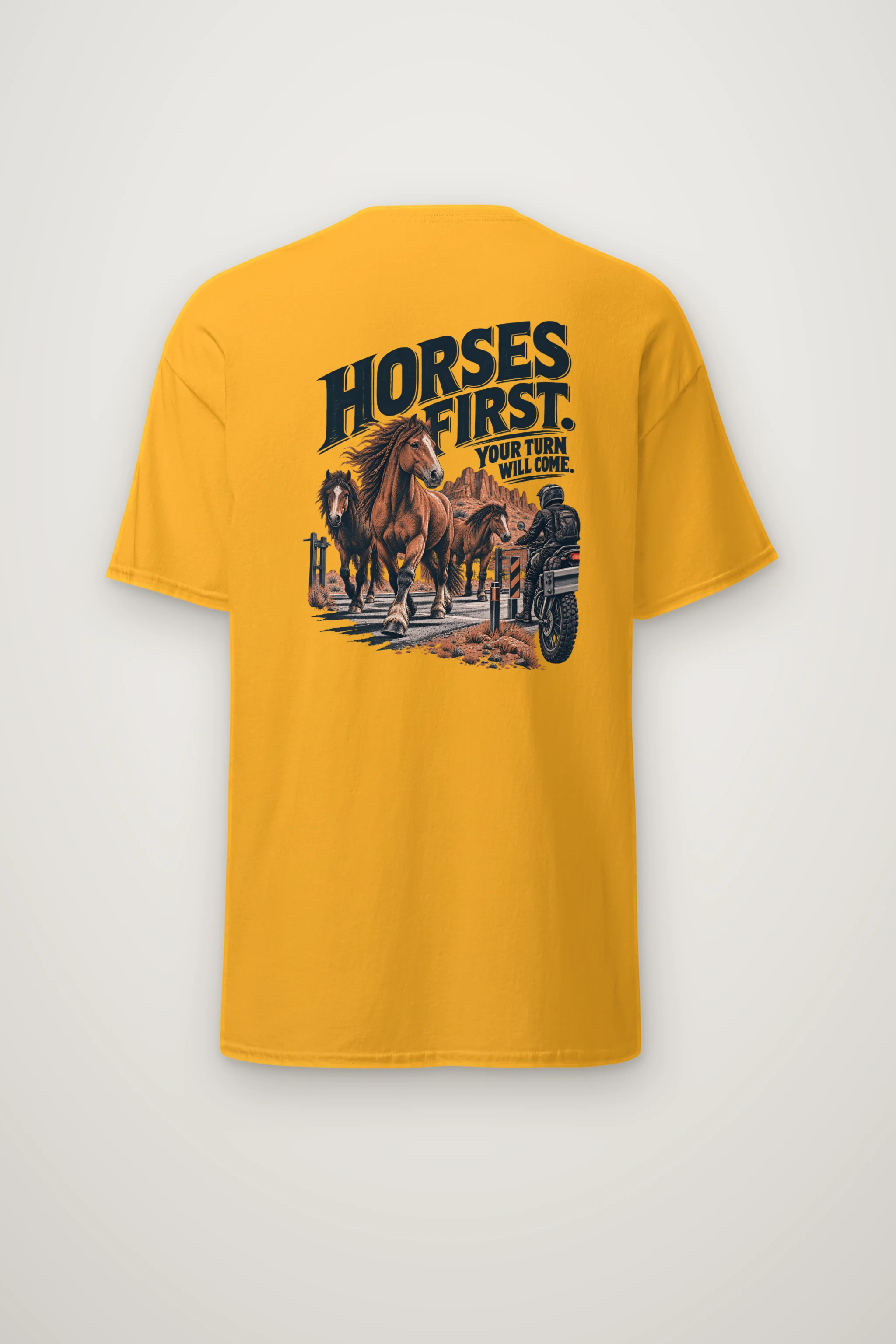 "Horses First" Heavyweight Unisex Crewneck T-shirt