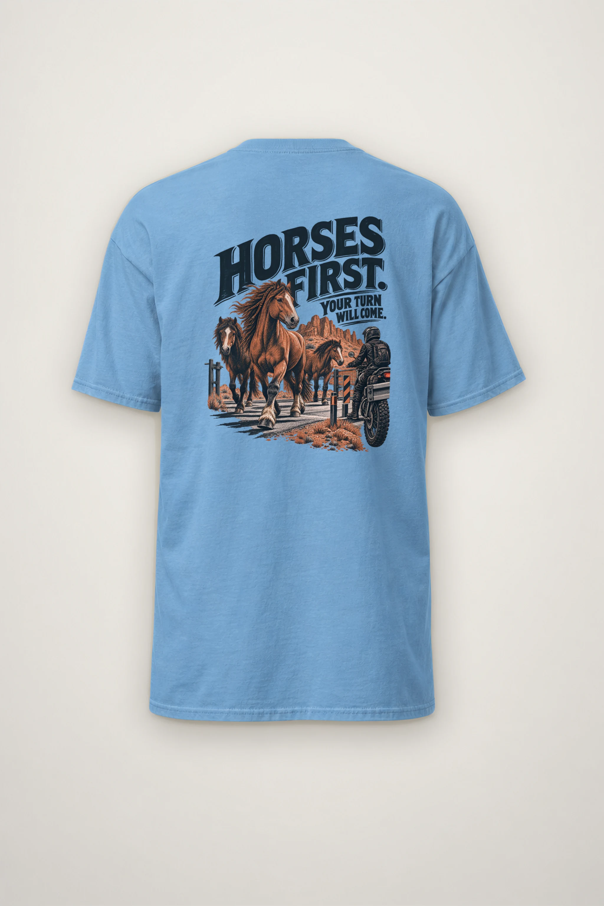 "Horses First" Heavyweight Unisex Crewneck T-shirt