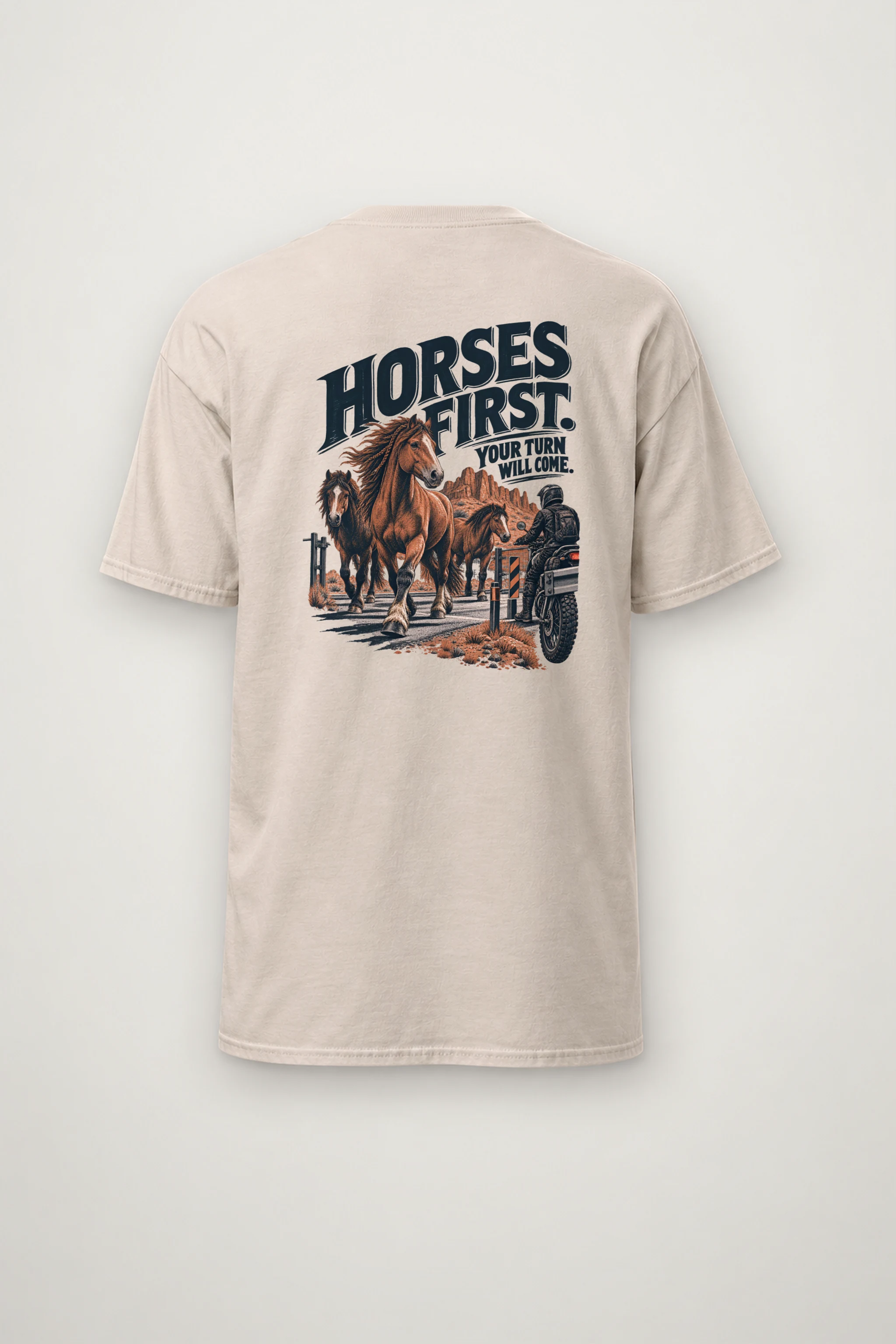 "Horses First" Heavyweight Unisex Crewneck T-shirt