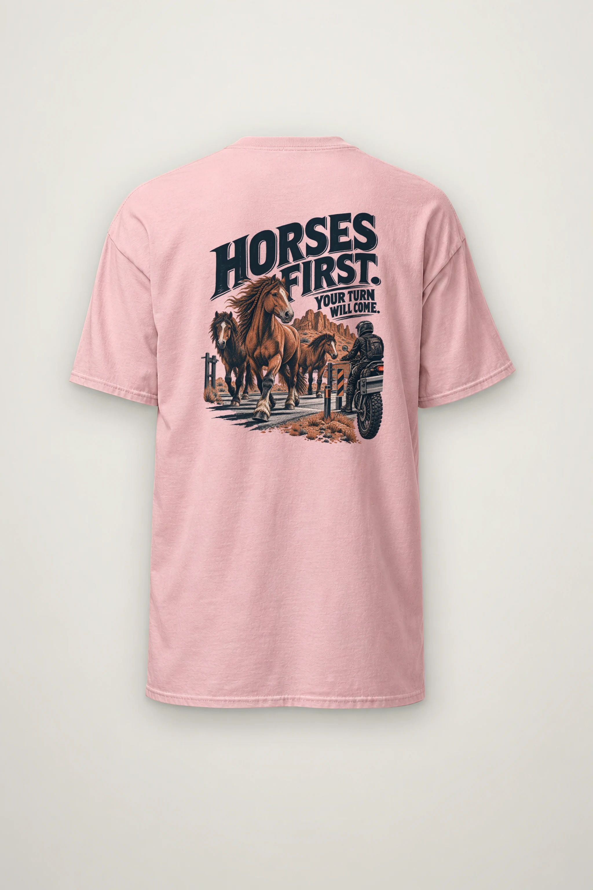 "Horses First" Heavyweight Unisex Crewneck T-shirt