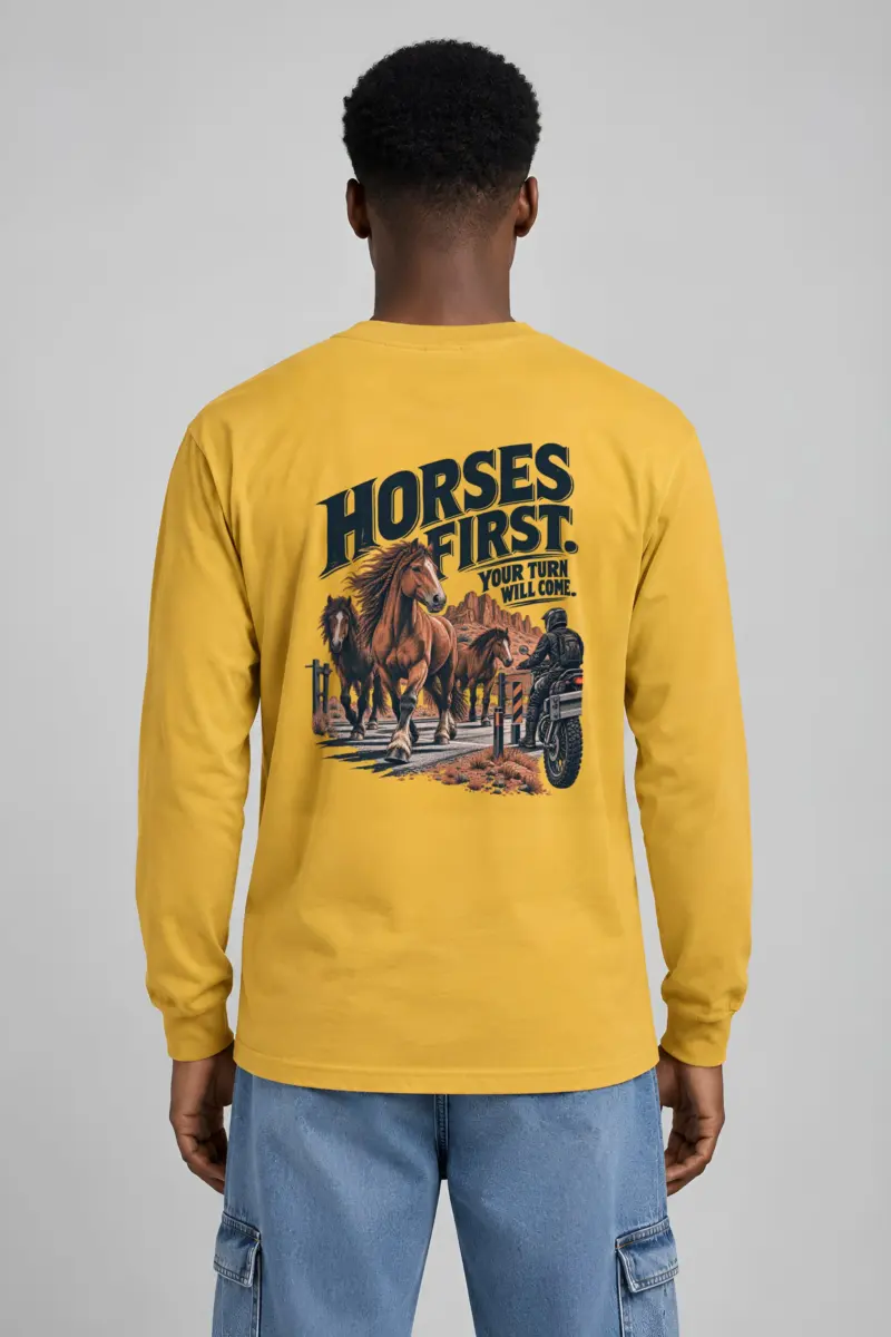 "Horses First" Unisex Longsleeve T-shirt