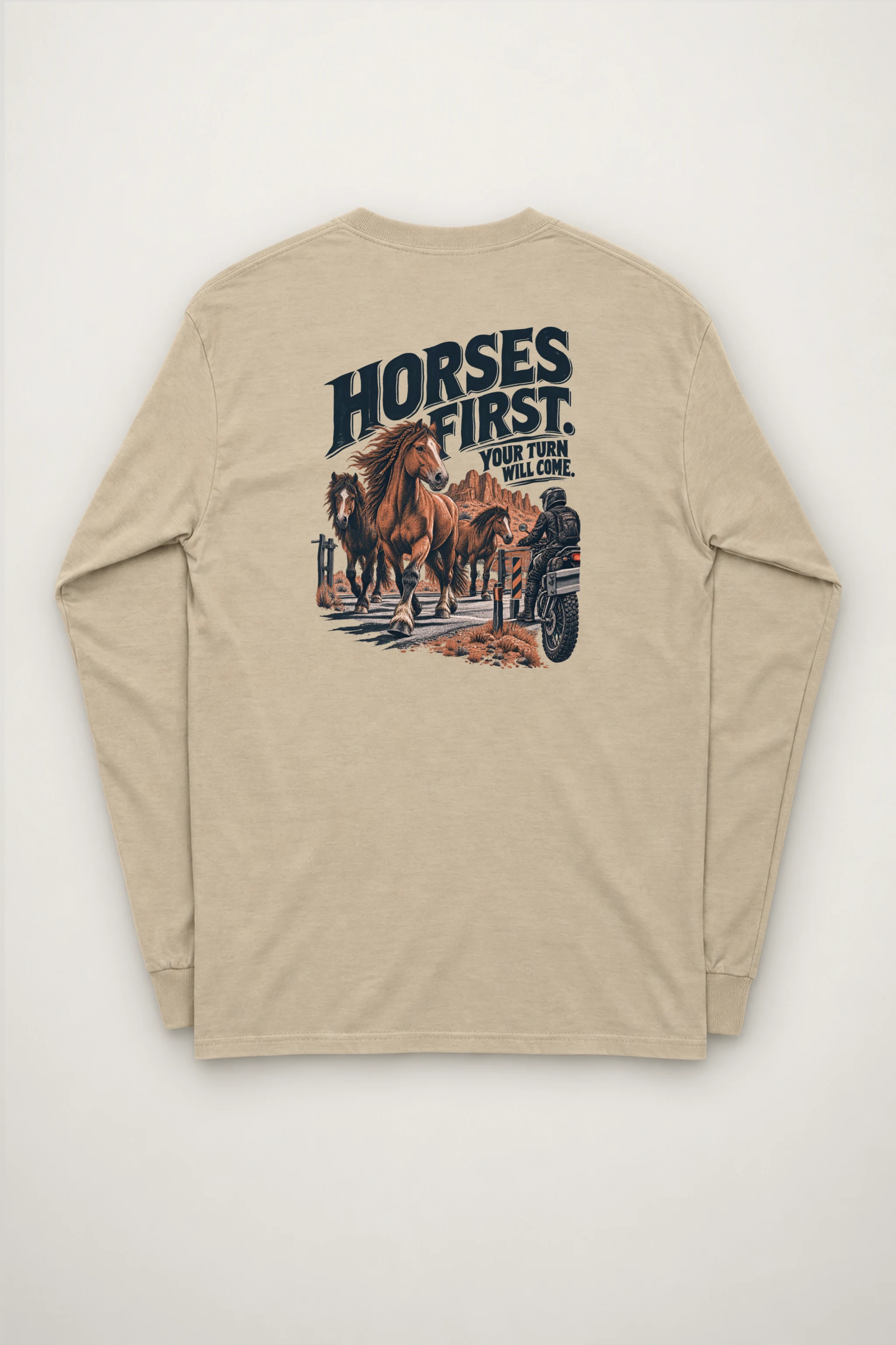 "Horses First" Unisex Longsleeve T-shirt