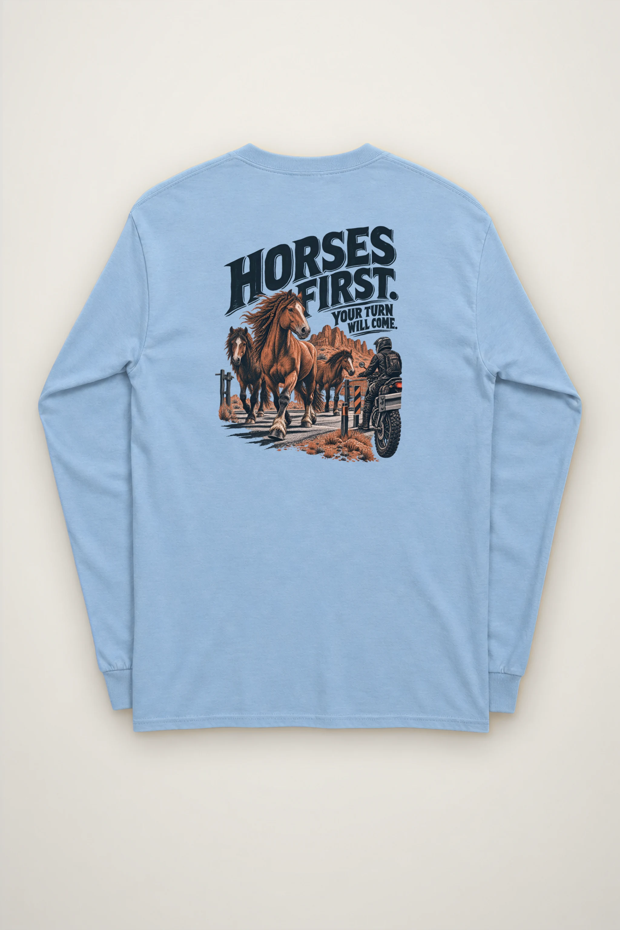 "Horses First" Unisex Longsleeve T-shirt